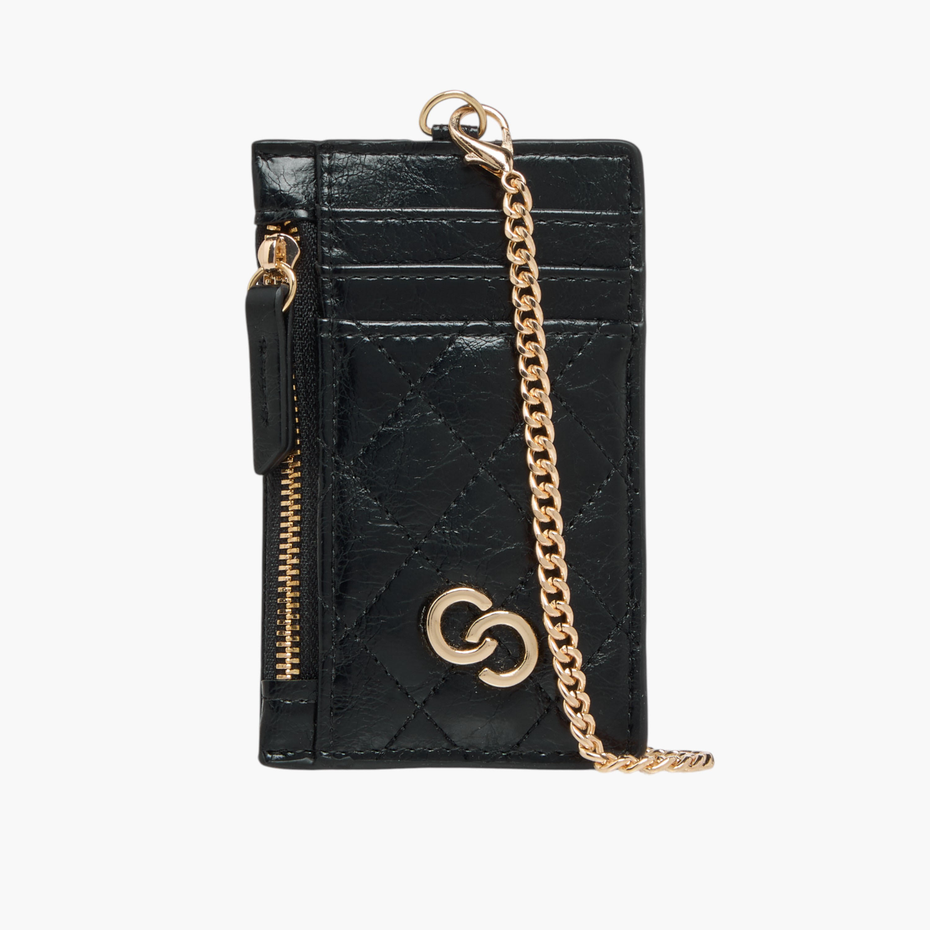 Celeste Quilted Cardholder with Detachable Chain Strap-women-bagsandwallets-wallets-image-1