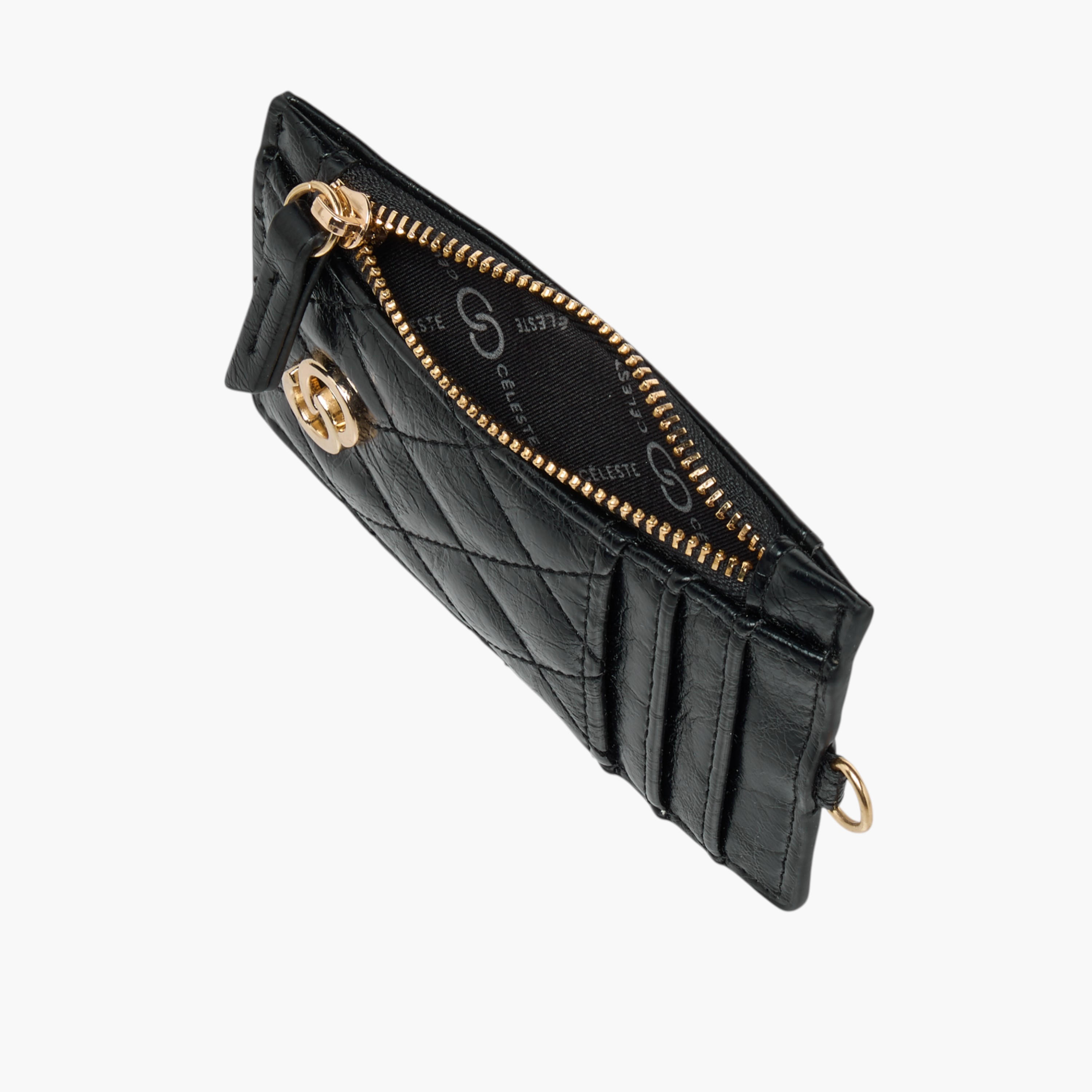 Celeste Quilted Cardholder with Detachable Chain Strap-women-bagsandwallets-wallets-image-7