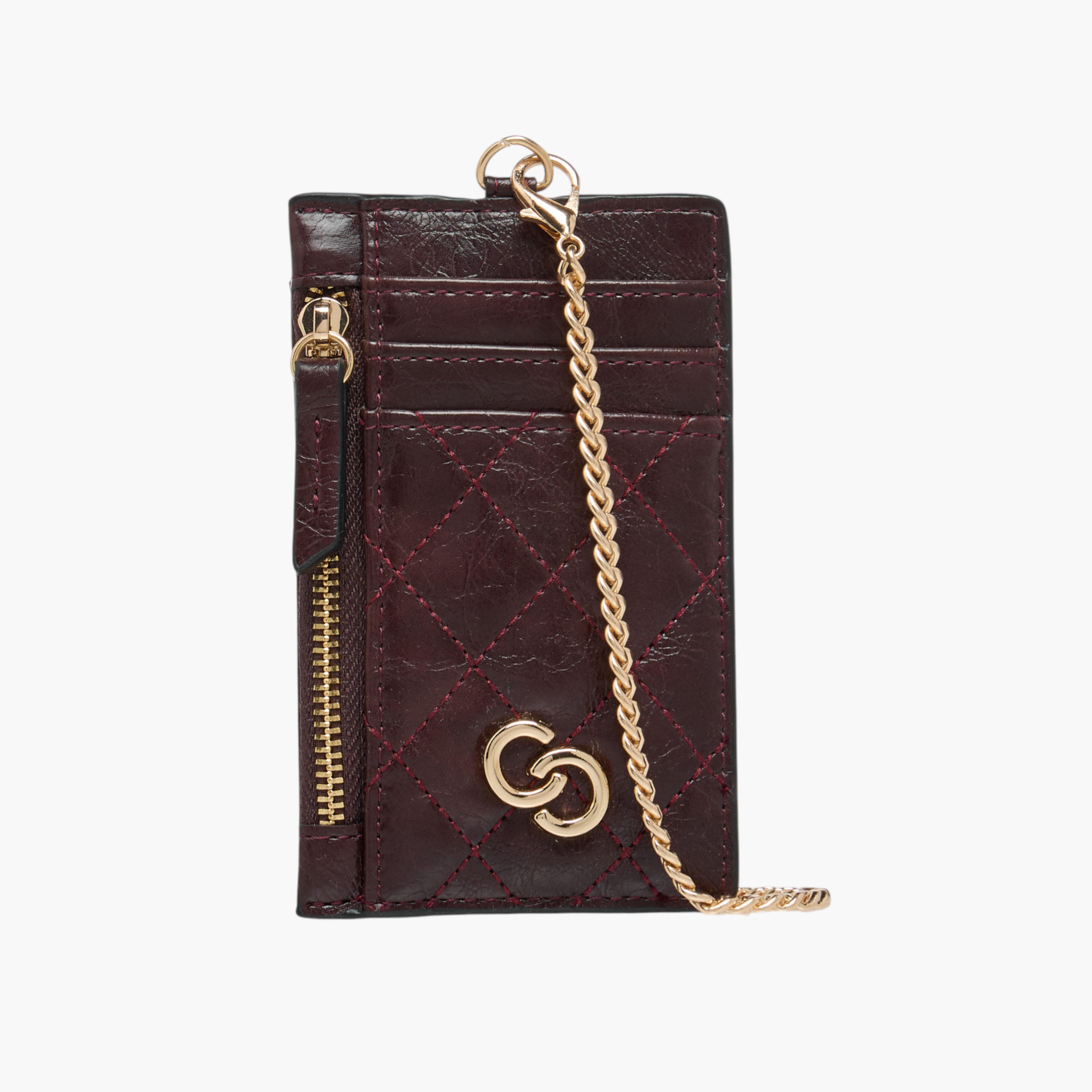 Celeste Quilted Cardholder with Detachable Chain Strap-women-bagsandwallets-wallets-image-1
