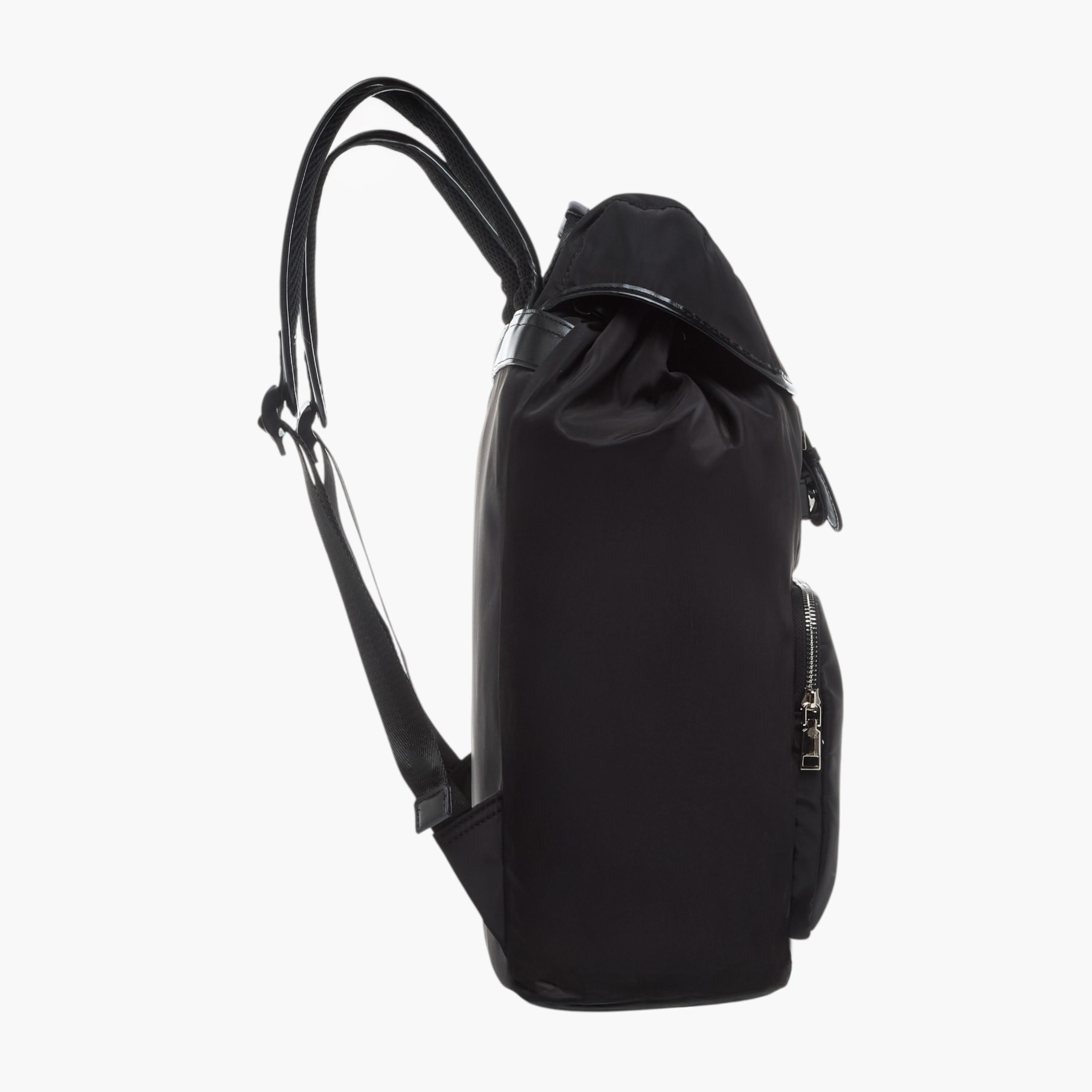 Lee Cooper Solid Backpack with Adjustable Straps - 33x15x43 cm-men-bags-image-3
