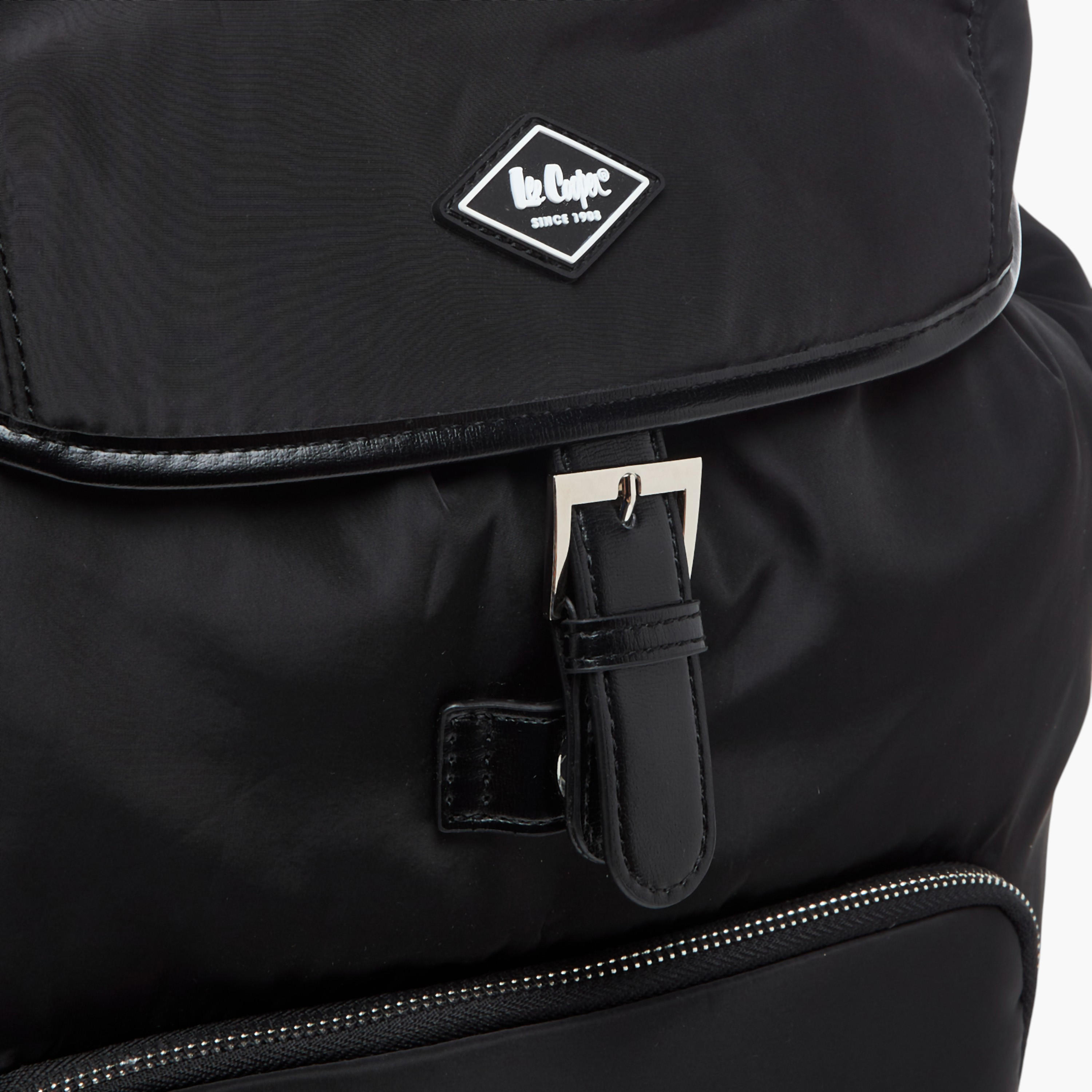 Lee Cooper Solid Backpack with Adjustable Straps - 33x15x43 cm-men-bags-image-7