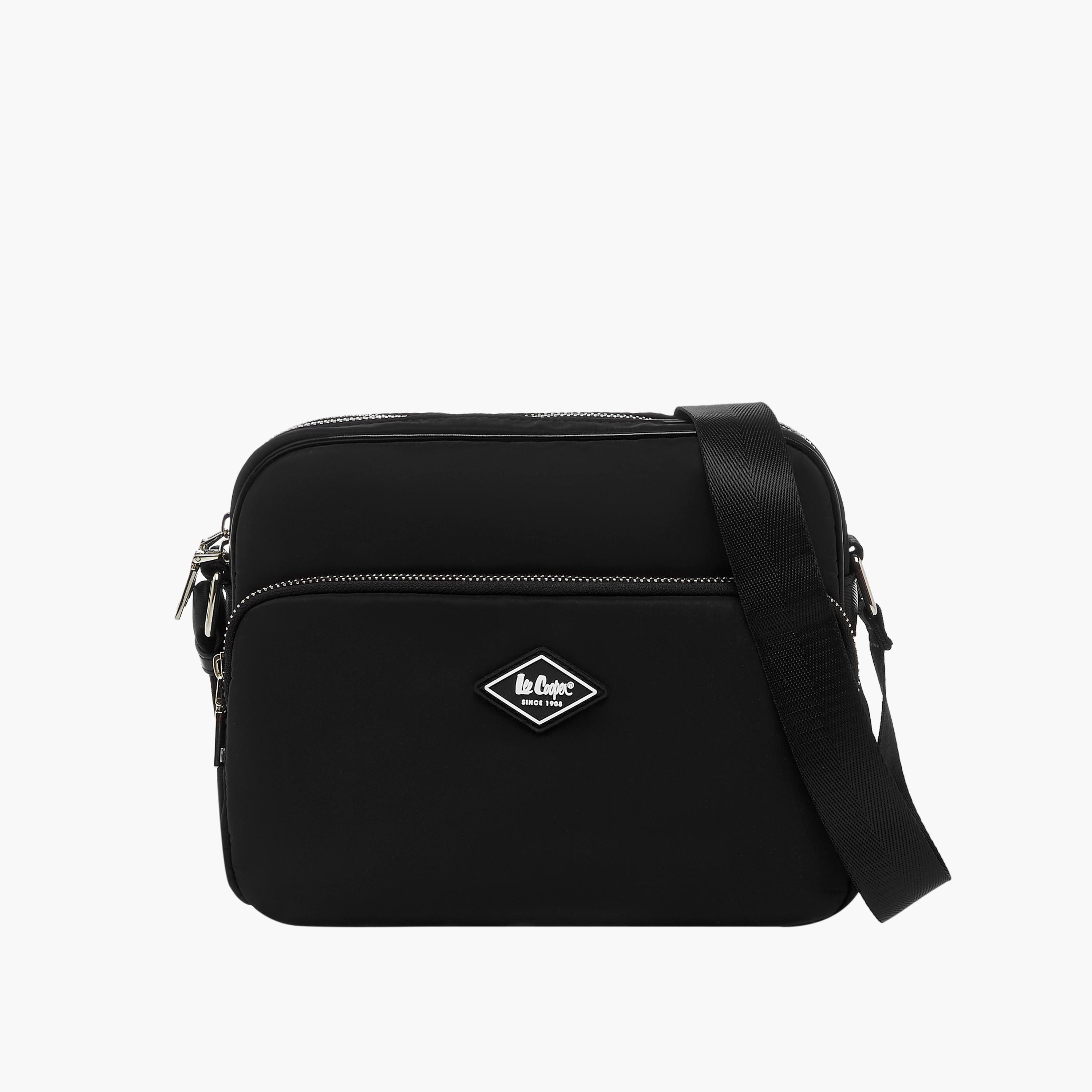 Lee Cooper Solid Crossbody Bag with Adjustable Strap-women-bagsandwallets-handbags-image-1