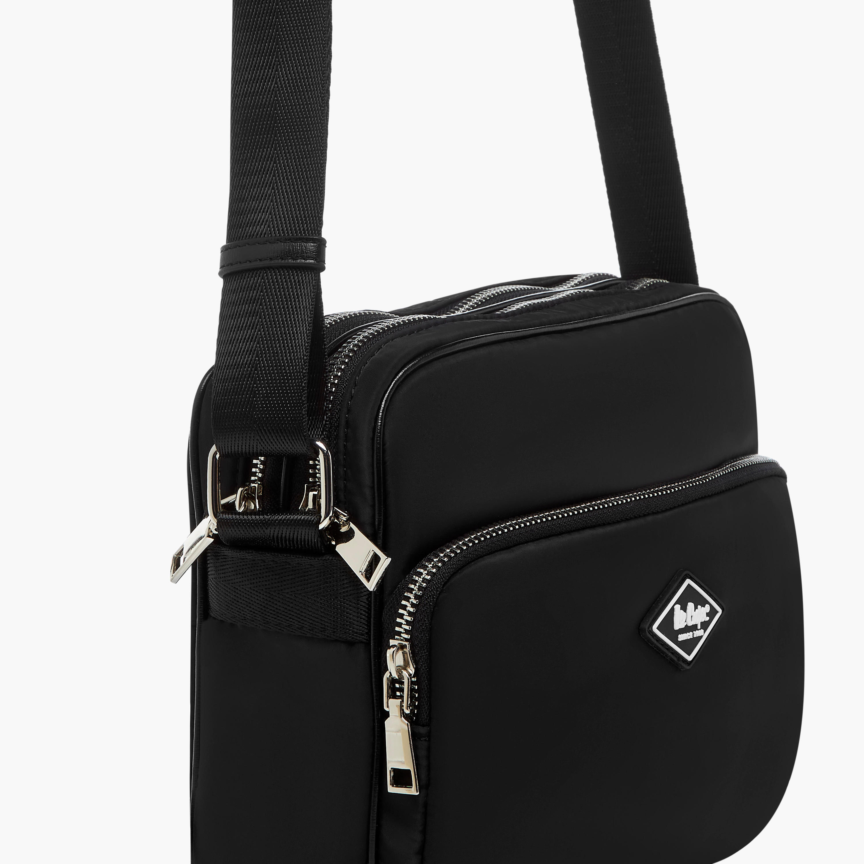 Lee Cooper Solid Crossbody Bag with Adjustable Strap-women-bagsandwallets-handbags-image-6