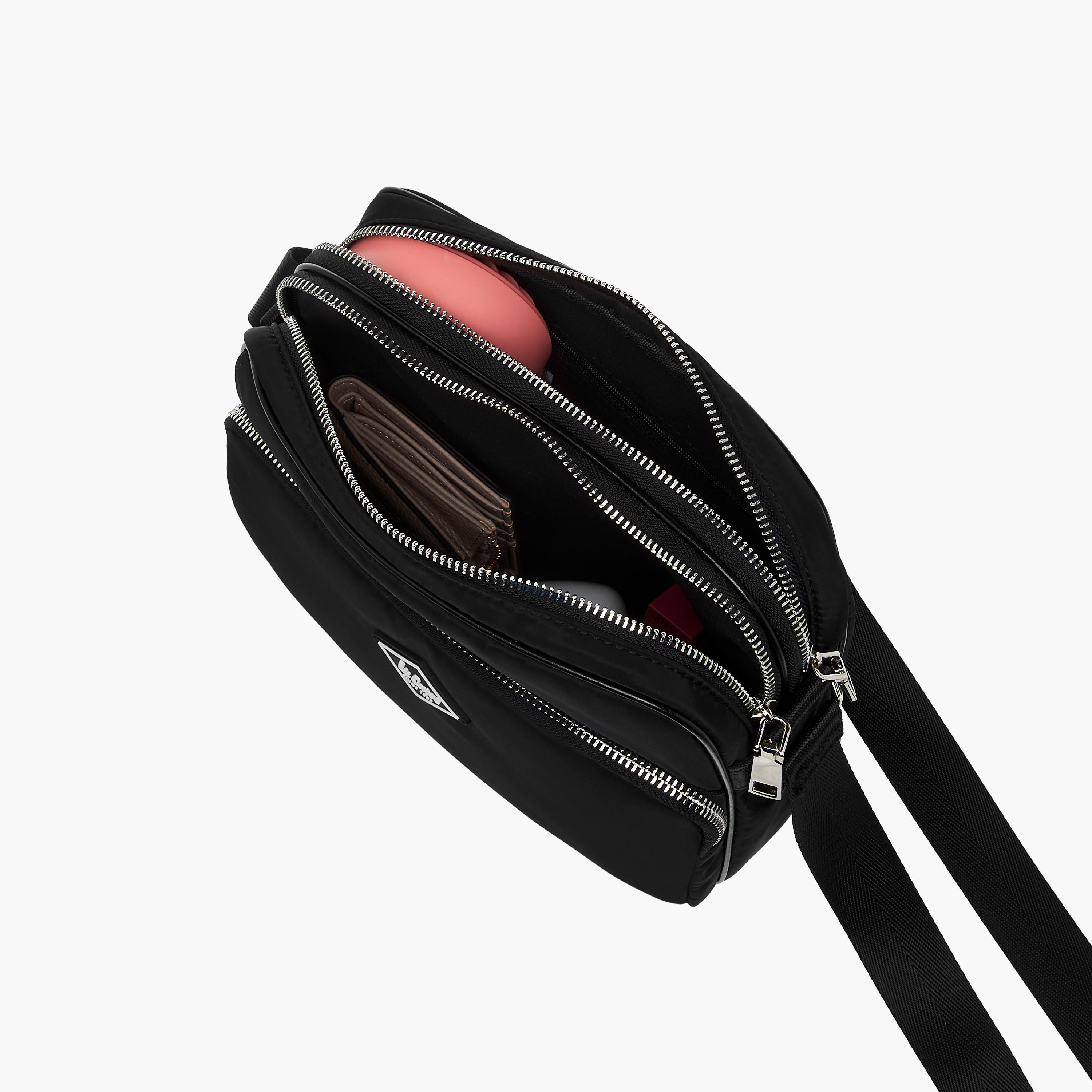 Lee Cooper Solid Crossbody Bag with Adjustable Strap-women-bagsandwallets-handbags-image-8
