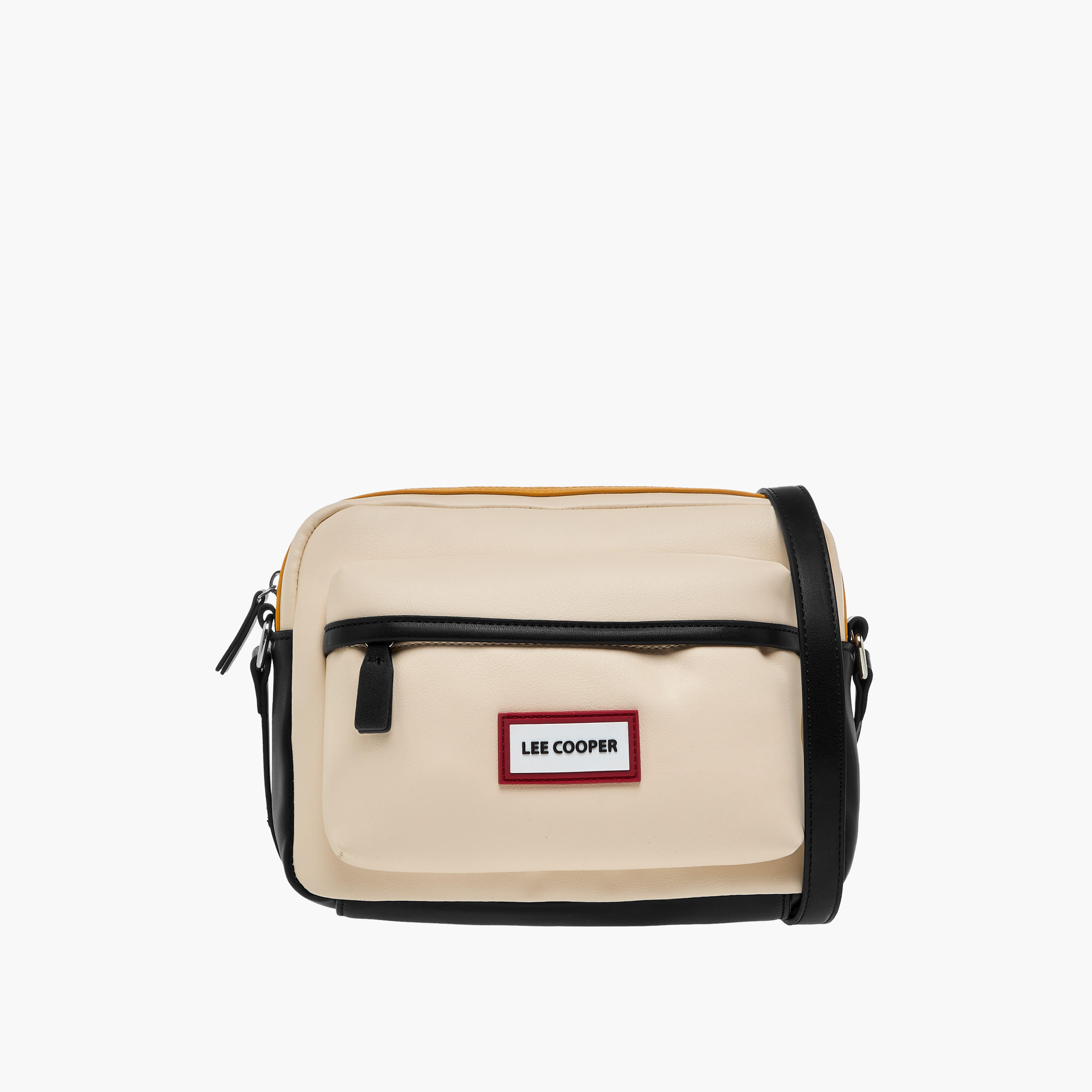 Lee Cooper Logo Accent Crossbody Bag with Zip Closure-women-bagsandwallets-handbags-image-1