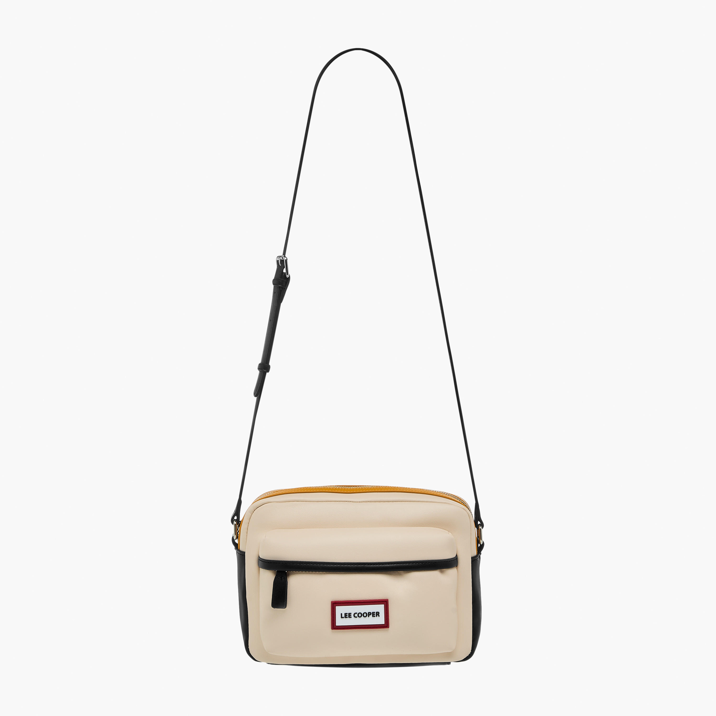 Lee Cooper Logo Accent Crossbody Bag with Zip Closure-women-bagsandwallets-handbags-image-3