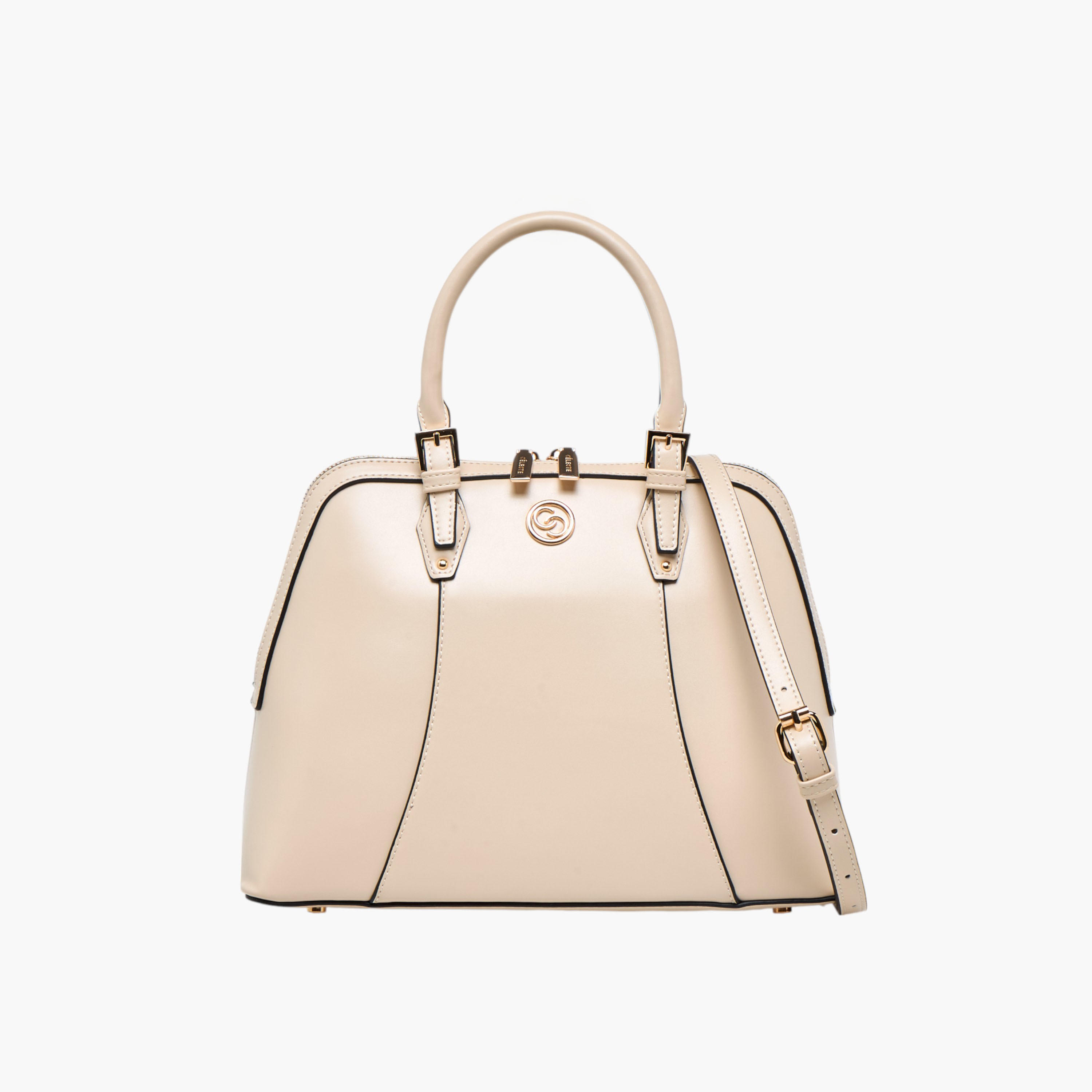 شنطة توتي سادة بحزام قابل للفصل وسحاب إغلاق من سيليست-women-bagsandwallets-handbags-image-1