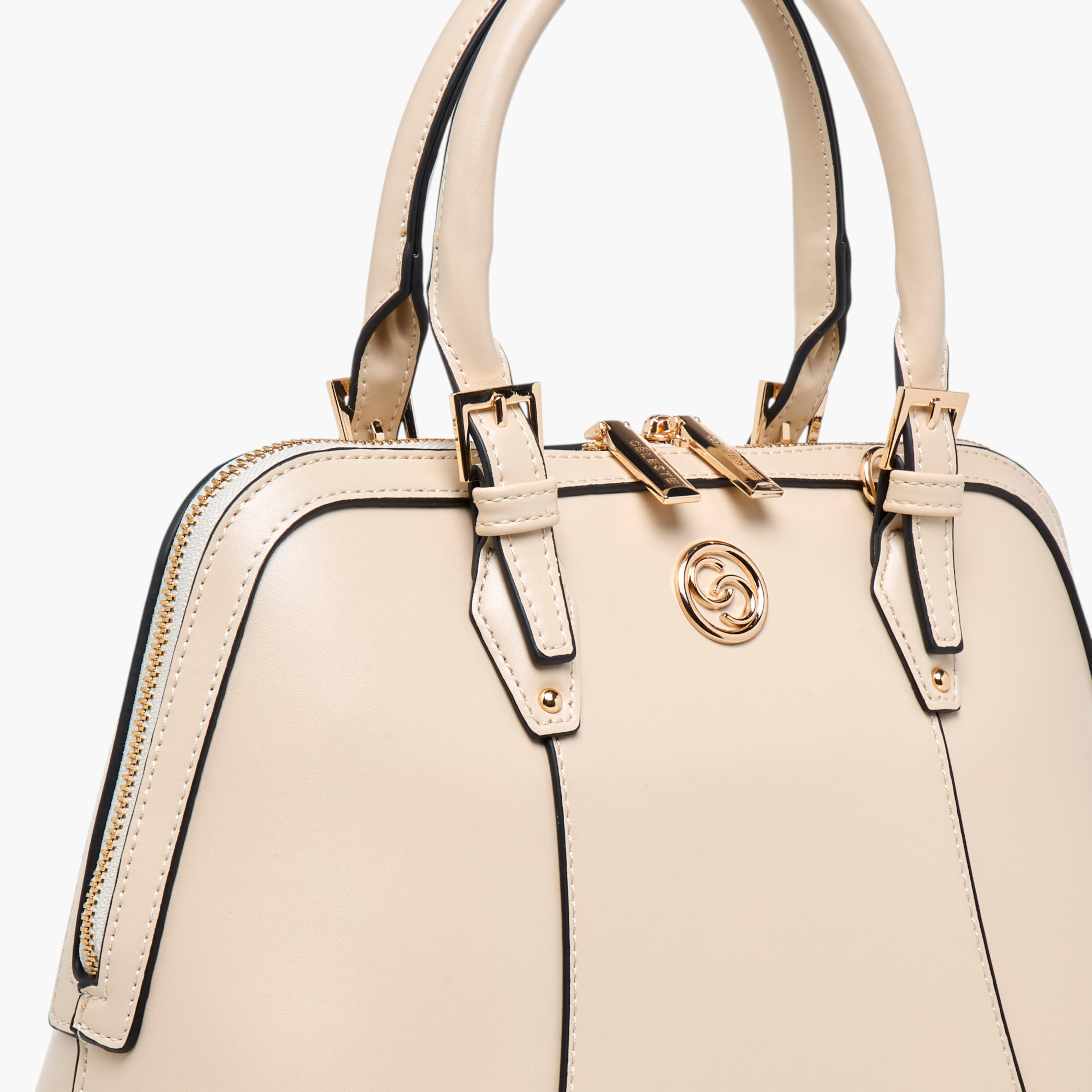 شنطة توتي سادة بحزام قابل للفصل وسحاب إغلاق من سيليست-women-bagsandwallets-handbags-image-6