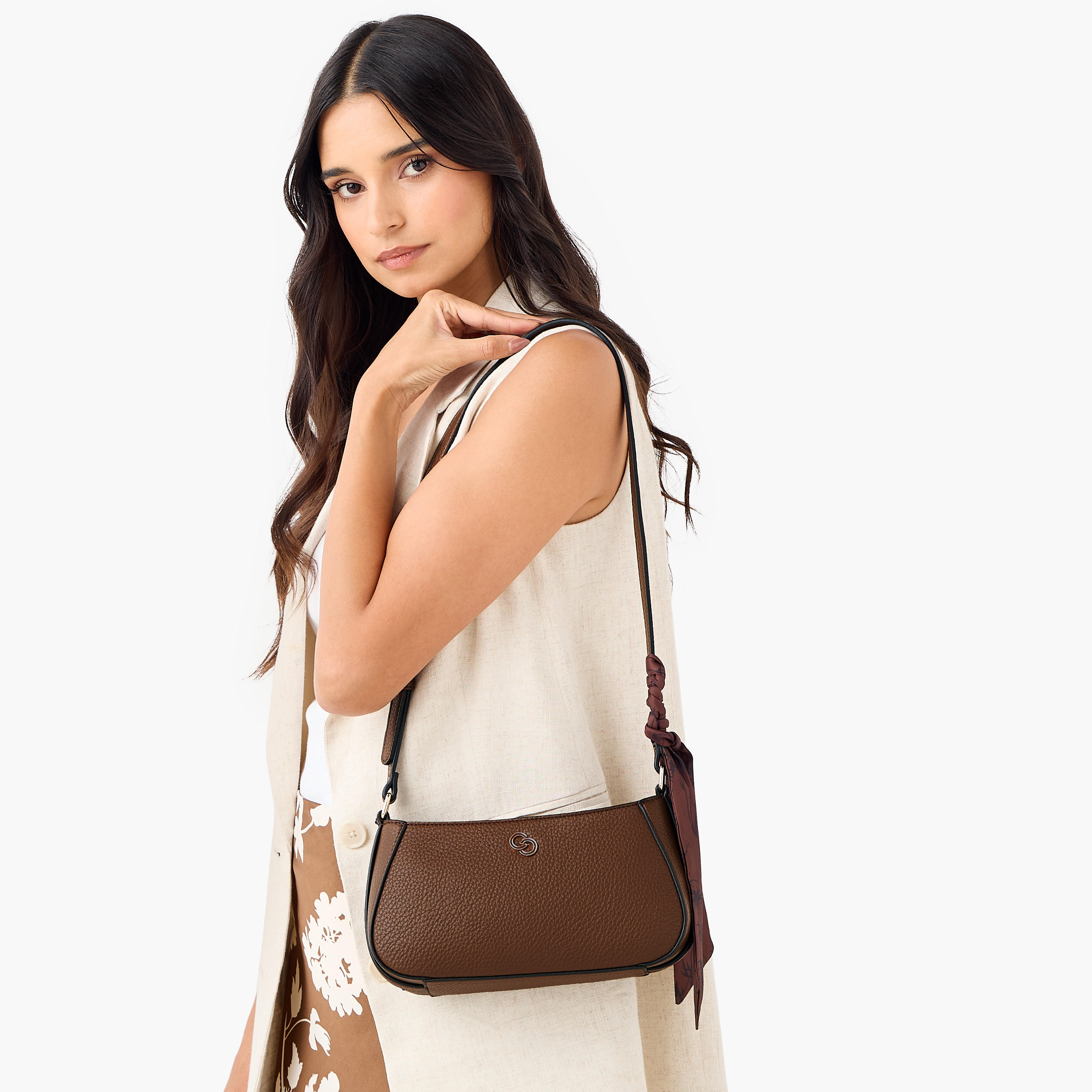 Celeste Solid Crossbody Bag with Zip Closure and Scarf Accent-women-bagsandwallets-handbags-image-2