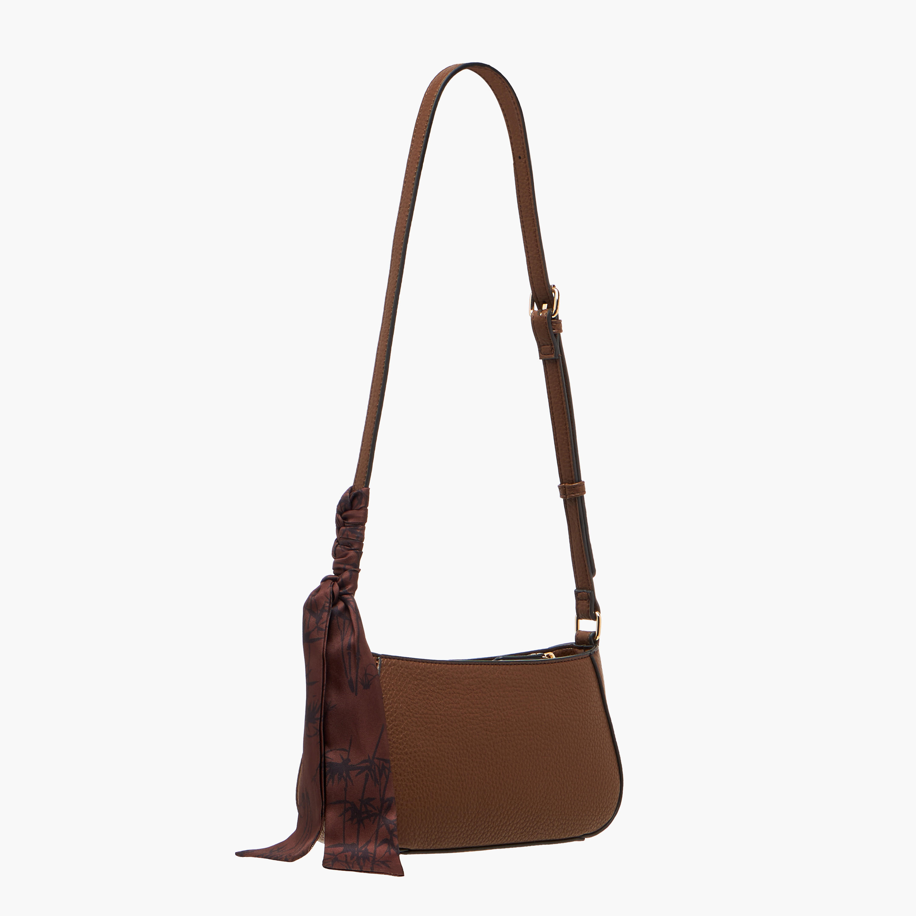 Celeste Solid Crossbody Bag with Zip Closure and Scarf Accent-women-bagsandwallets-handbags-image-4