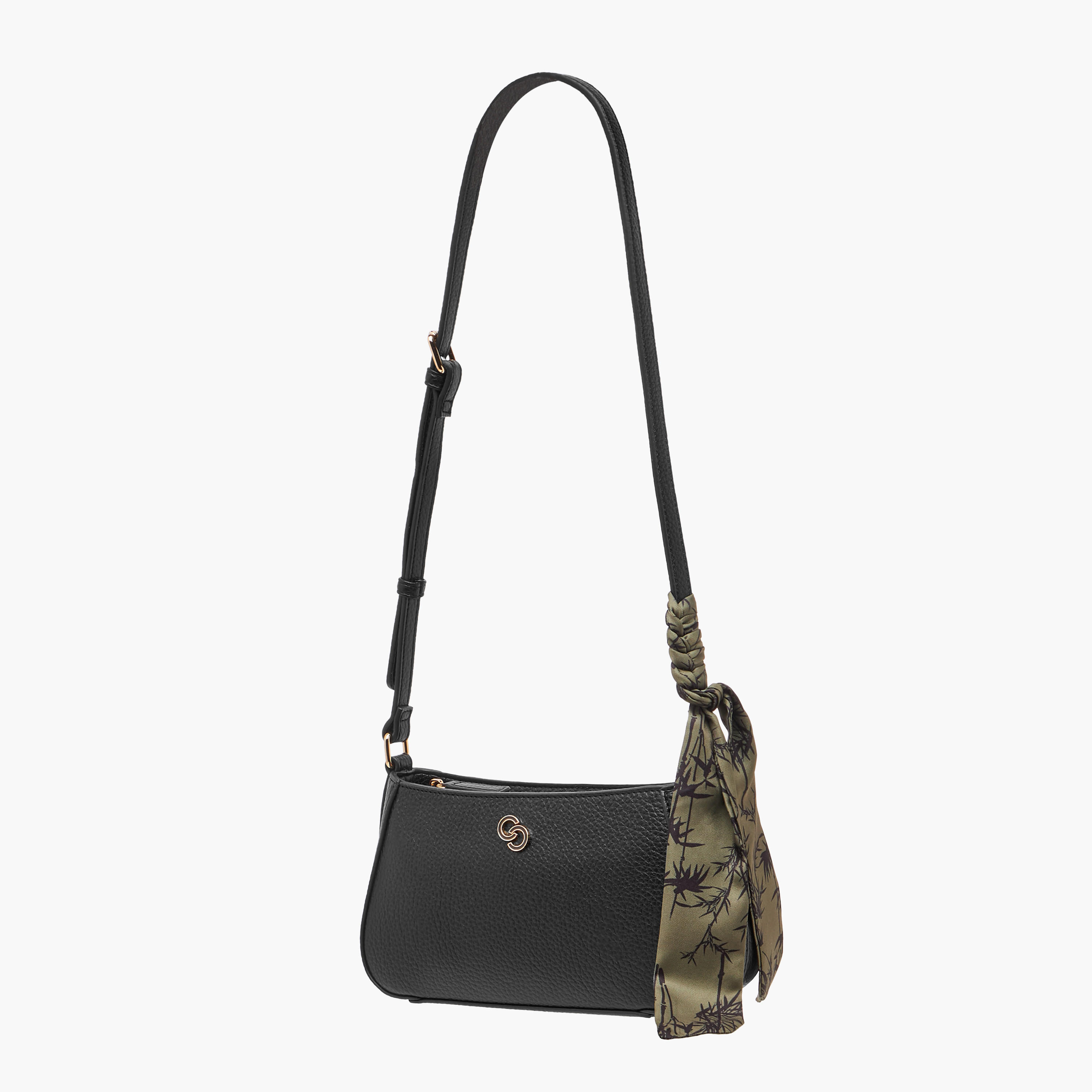 Celeste Solid Crossbody Bag with Zip Closure and Scarf Accent-women-bagsandwallets-handbags-image-3