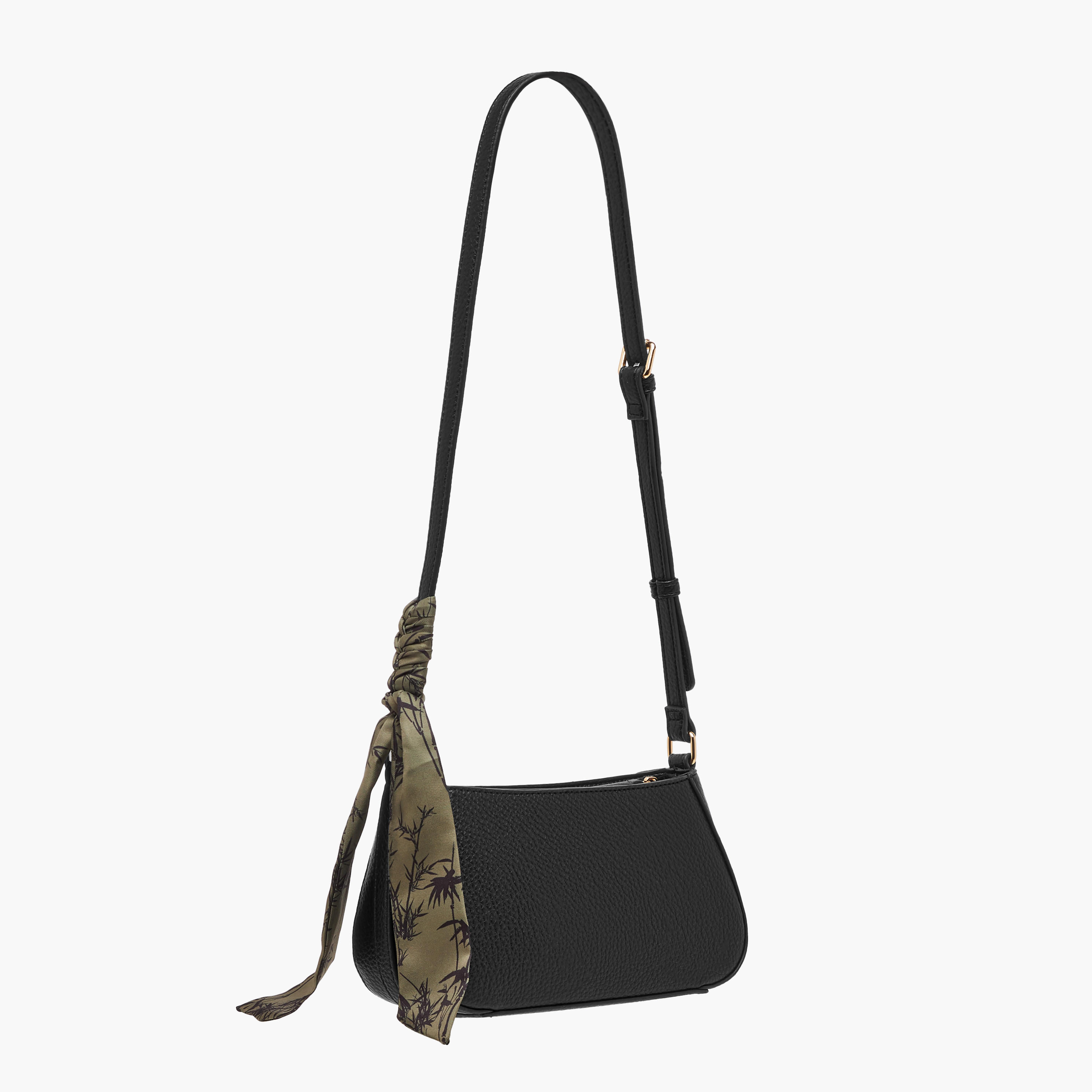 Celeste Solid Crossbody Bag with Zip Closure and Scarf Accent-women-bagsandwallets-handbags-image-4