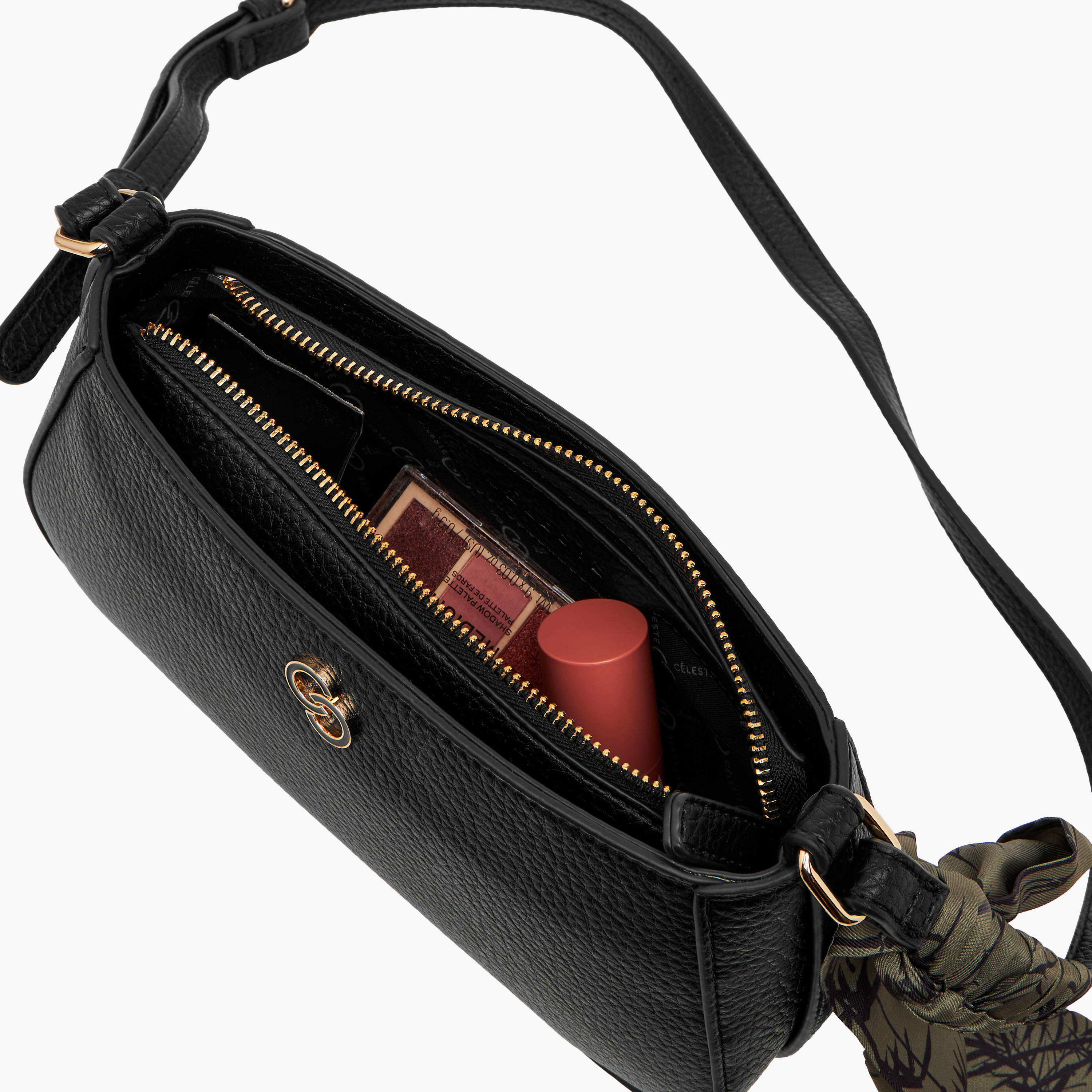 Celeste Solid Crossbody Bag with Zip Closure and Scarf Accent-women-bagsandwallets-handbags-image-8