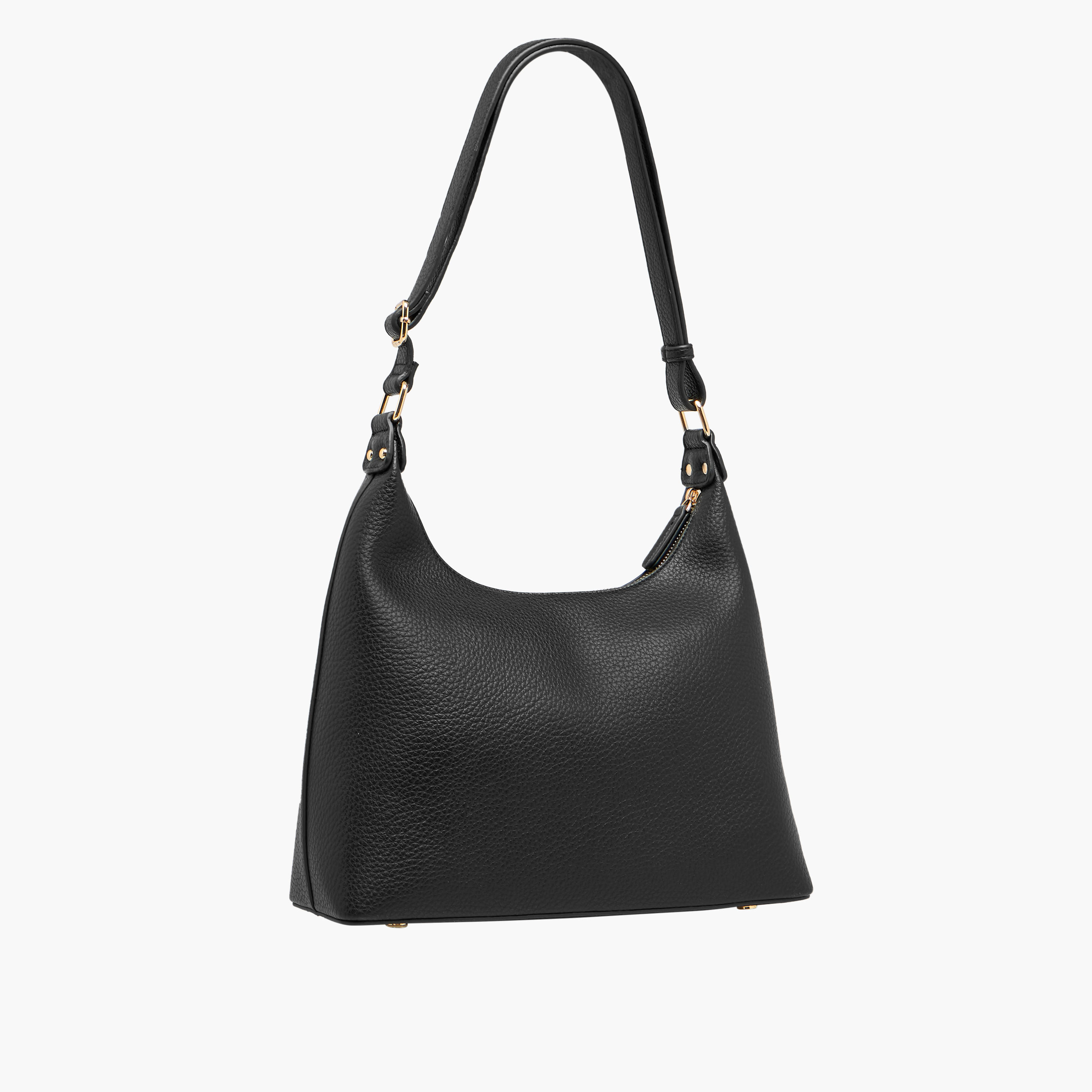 شنطة كتف سادة بسحاب إغلاق وحزام قابل للتعديل من سيليست-women-bagsandwallets-handbags-image-5