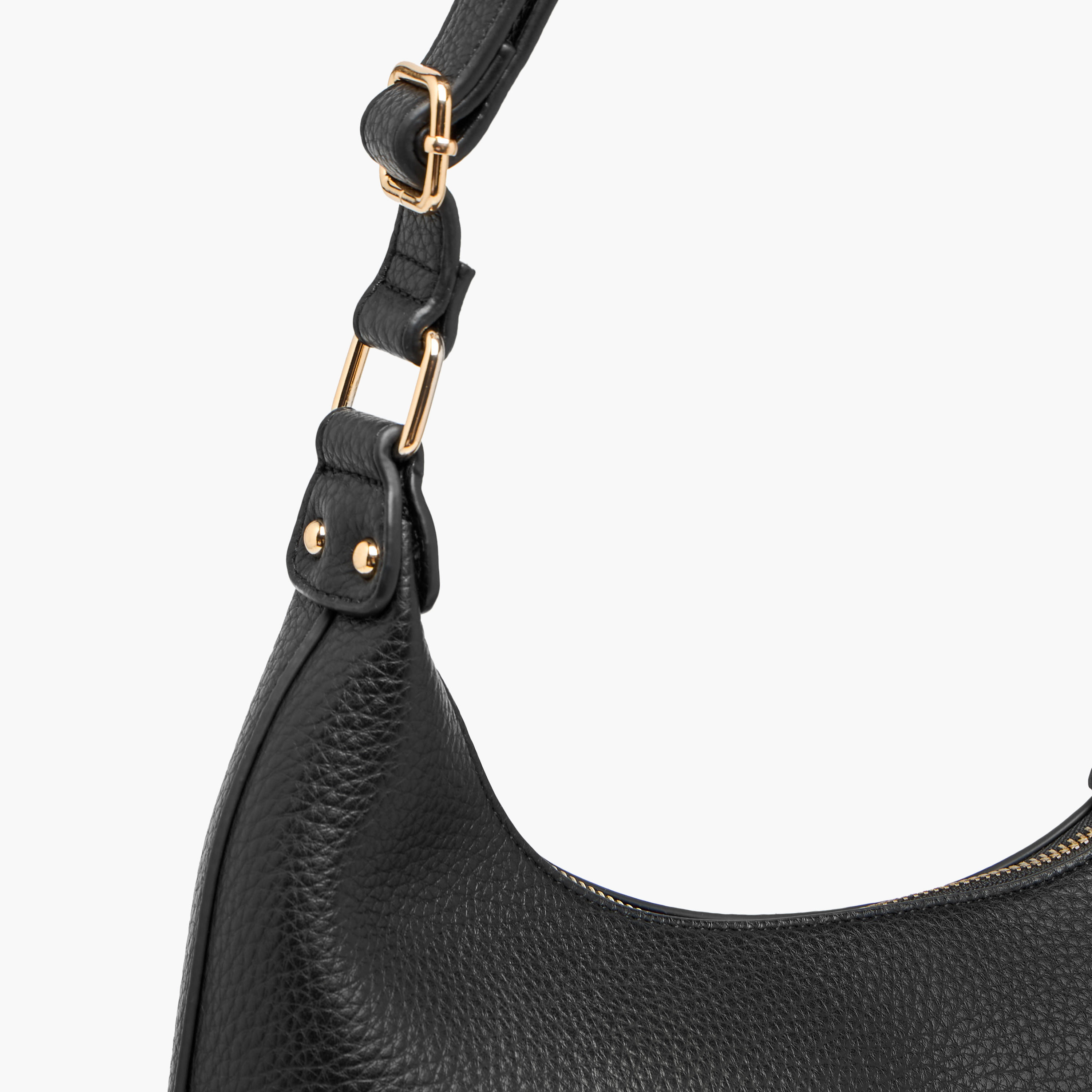 شنطة كتف سادة بسحاب إغلاق وحزام قابل للتعديل من سيليست-women-bagsandwallets-handbags-image-3