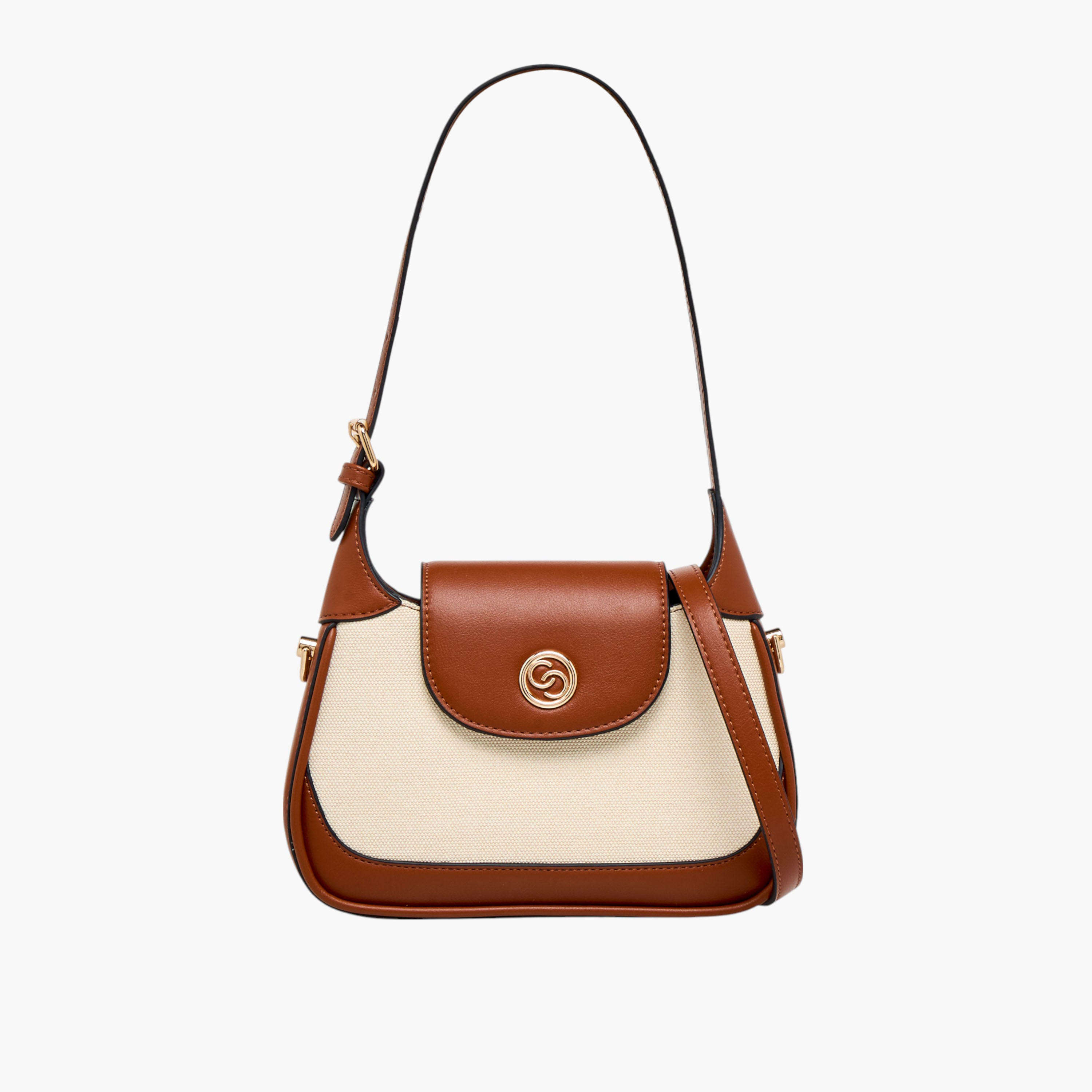شنطة كتف بتصميم قوالب ملونة مع حزام قابل للفصل من سيليست-women-bagsandwallets-handbags-image-1