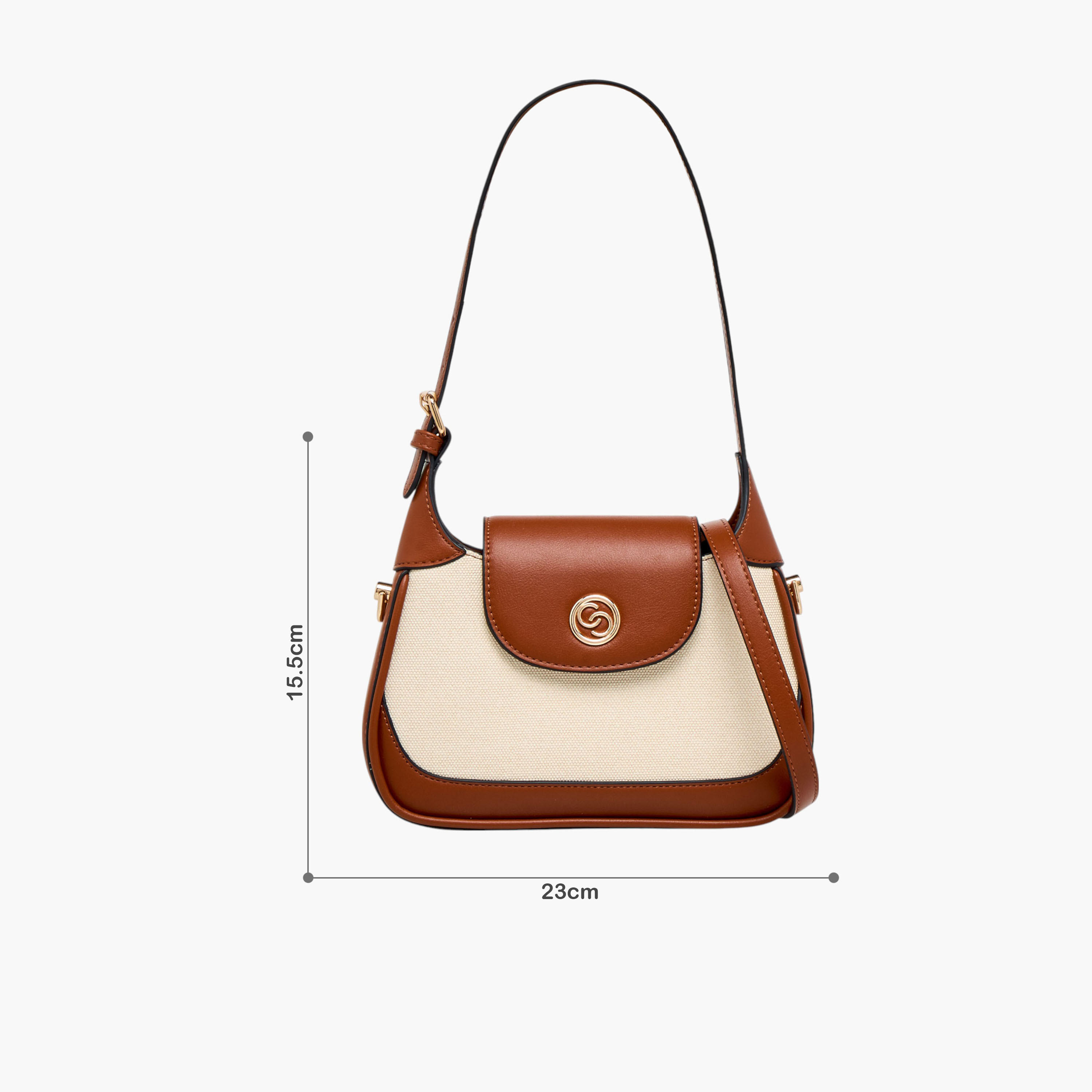 شنطة كتف بتصميم قوالب ملونة مع حزام قابل للفصل من سيليست-women-bagsandwallets-handbags-image-2