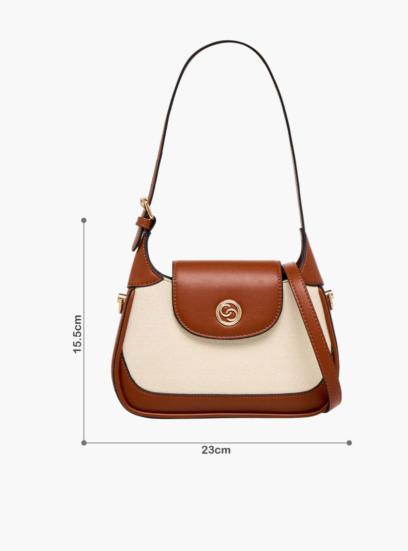 شنطة كتف بتصميم قوالب ملونة مع حزام قابل للفصل من سيليست-women-bagsandwallets-handbags-image-2
