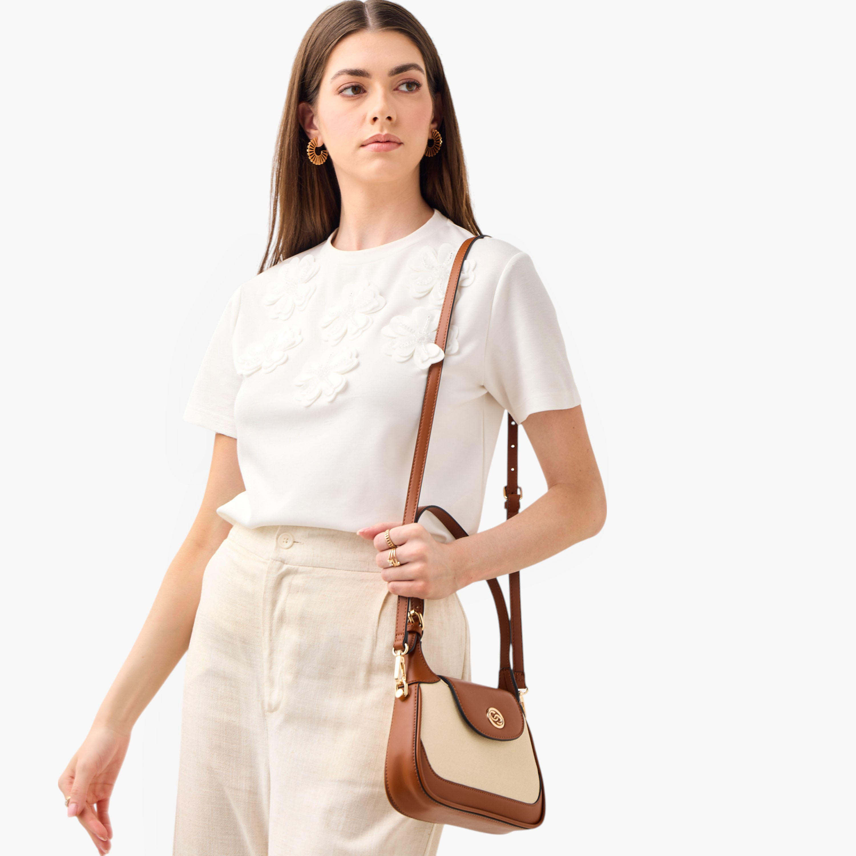 شنطة كتف بتصميم قوالب ملونة مع حزام قابل للفصل من سيليست-women-bagsandwallets-handbags-image-3