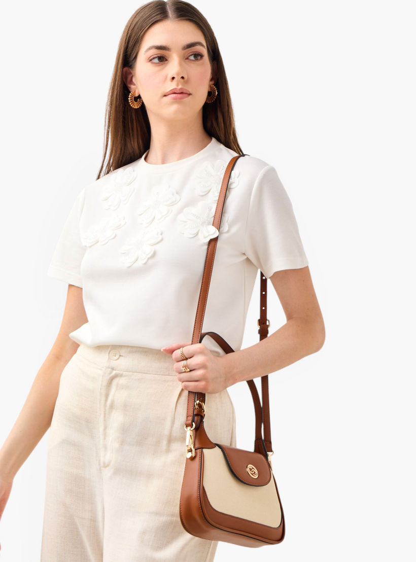 شنطة كتف بتصميم قوالب ملونة مع حزام قابل للفصل من سيليست-women-bagsandwallets-handbags-image-3