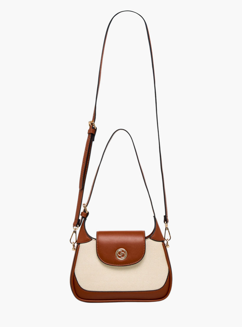 شنطة كتف بتصميم قوالب ملونة مع حزام قابل للفصل من سيليست-women-bagsandwallets-handbags-image-4