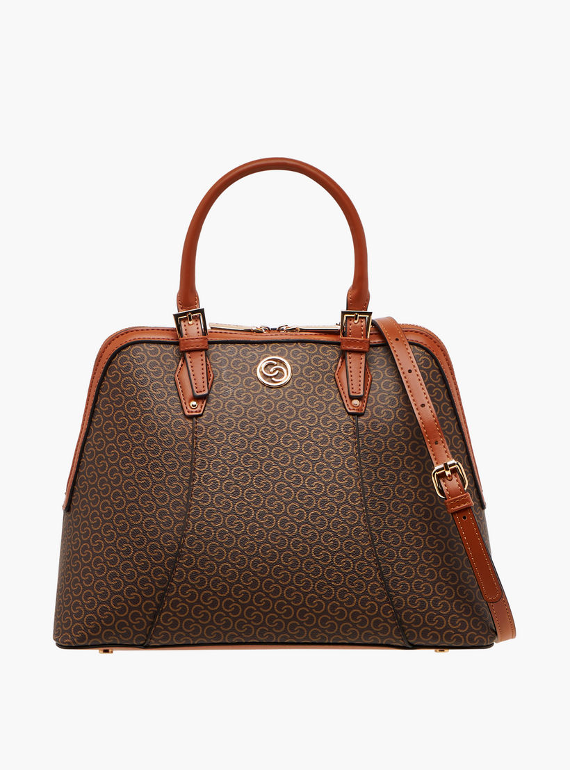 شنطة توتي بحزام قابل للفصل وسحاب إغلاق وطبعات مونوجرام من سيليست-women-bagsandwallets-handbags-image-1