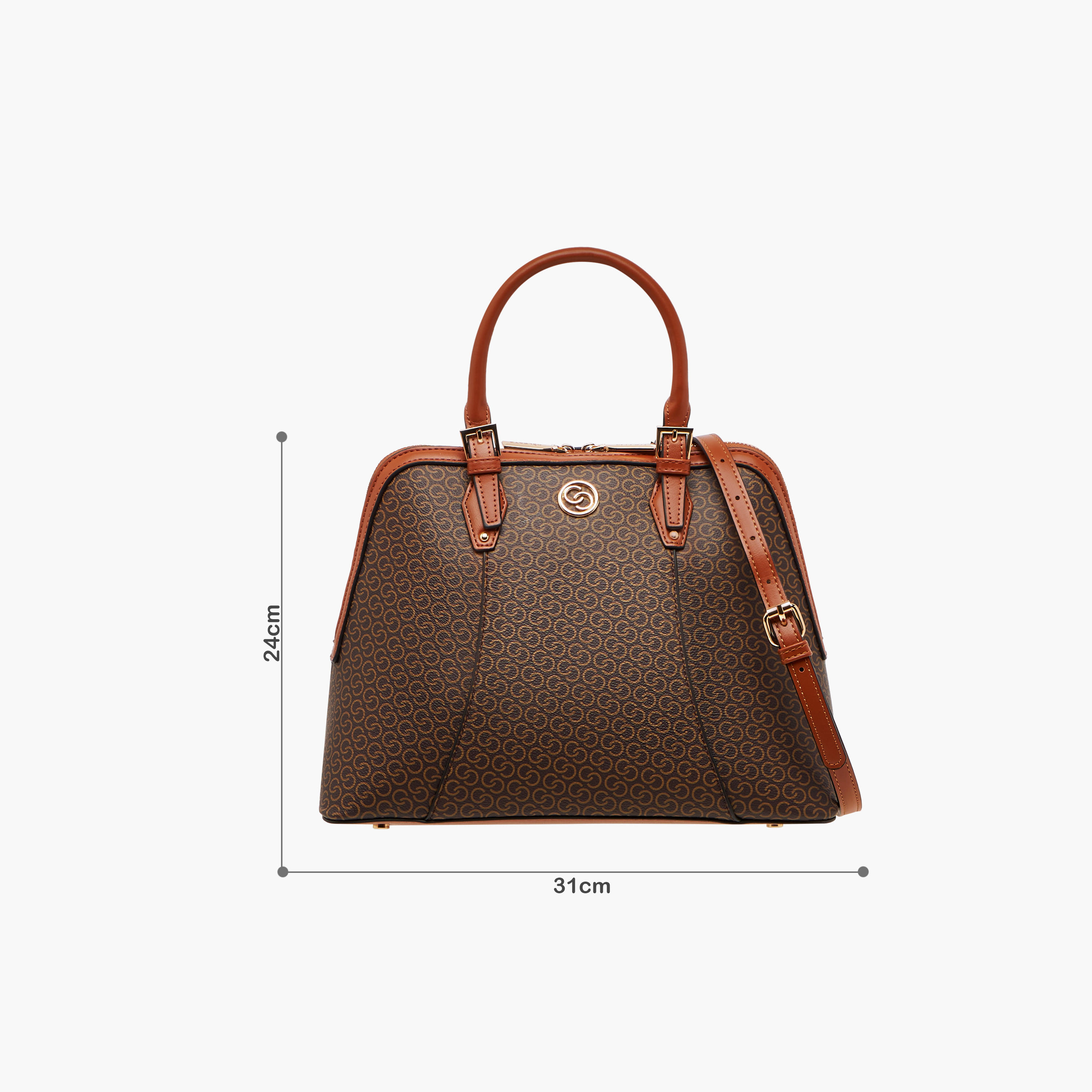 شنطة توتي بحزام قابل للفصل وسحاب إغلاق وطبعات مونوجرام من سيليست-women-bagsandwallets-handbags-image-2