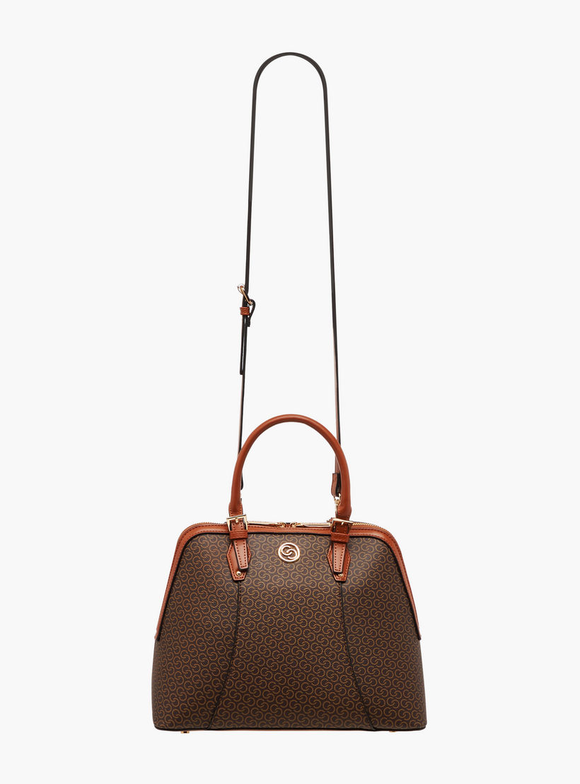 شنطة توتي بحزام قابل للفصل وسحاب إغلاق وطبعات مونوجرام من سيليست-women-bagsandwallets-handbags-image-4