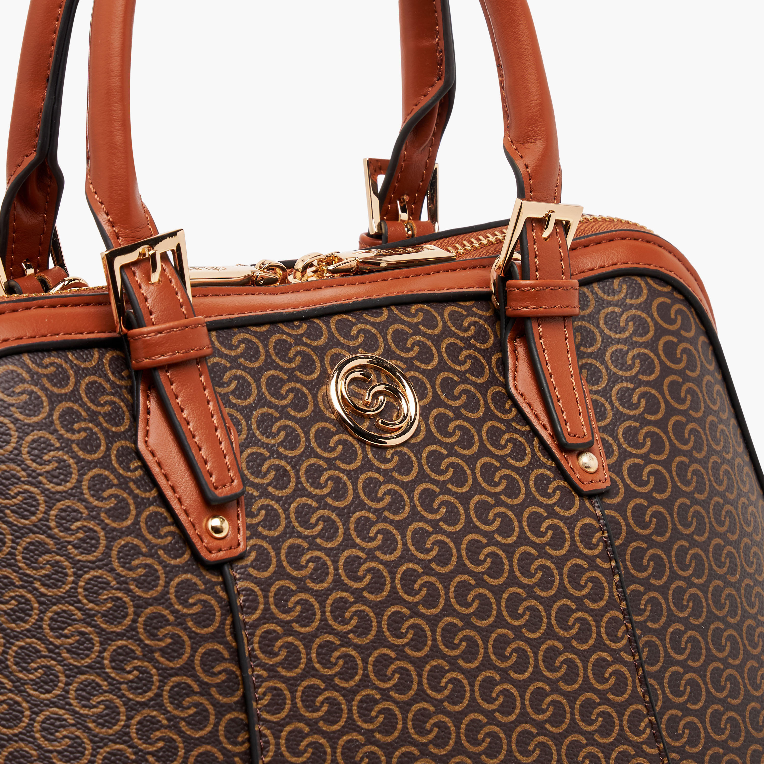 شنطة توتي بحزام قابل للفصل وسحاب إغلاق وطبعات مونوجرام من سيليست-women-bagsandwallets-handbags-image-6