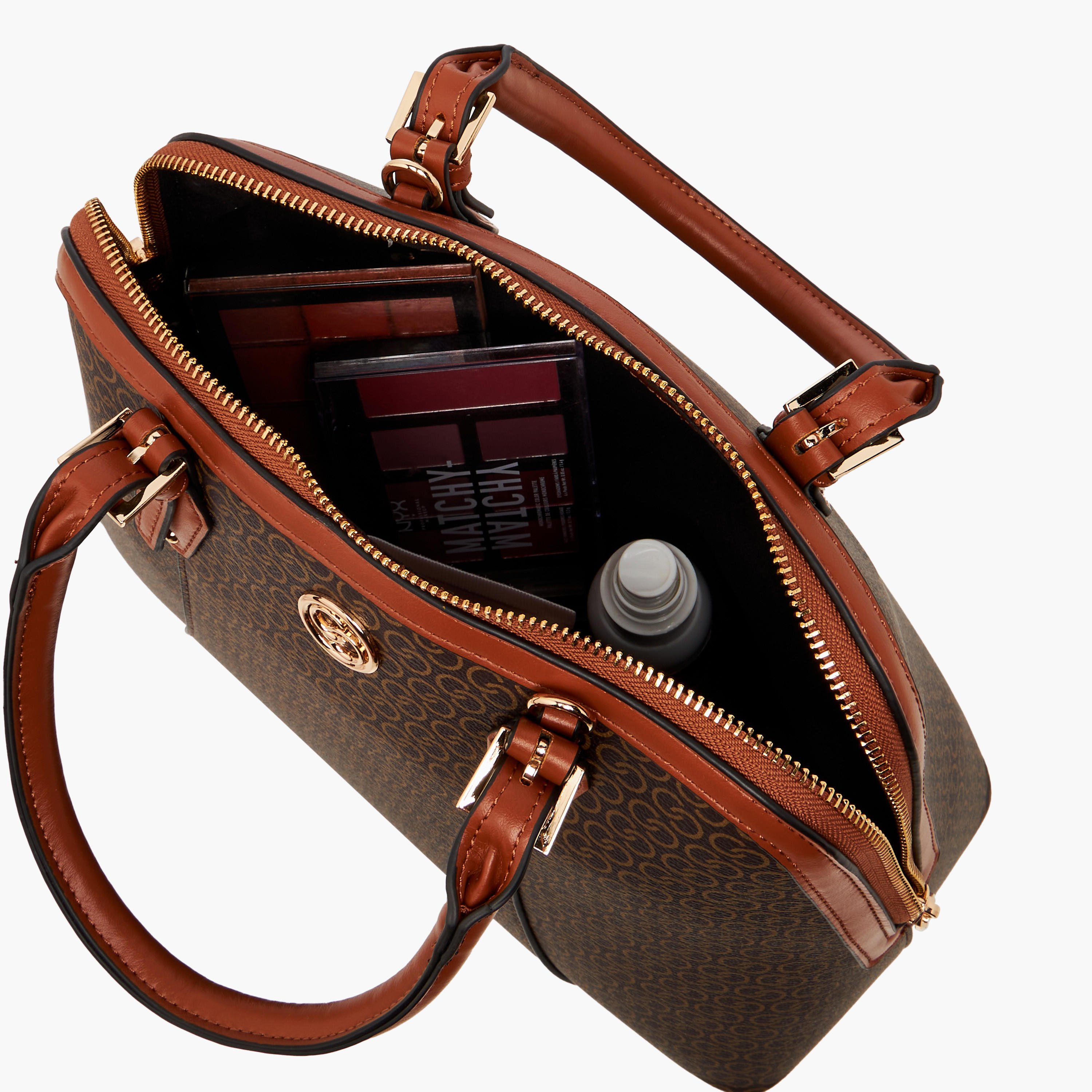 شنطة توتي بحزام قابل للفصل وسحاب إغلاق وطبعات مونوجرام من سيليست-women-bagsandwallets-handbags-image-10