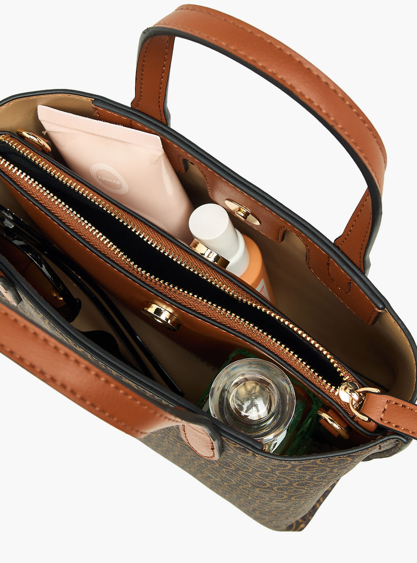 Celeste Monogram Print Tote Bag with Zip Closure and Coin Pouch-women-bagsandwallets-handbags-image-11