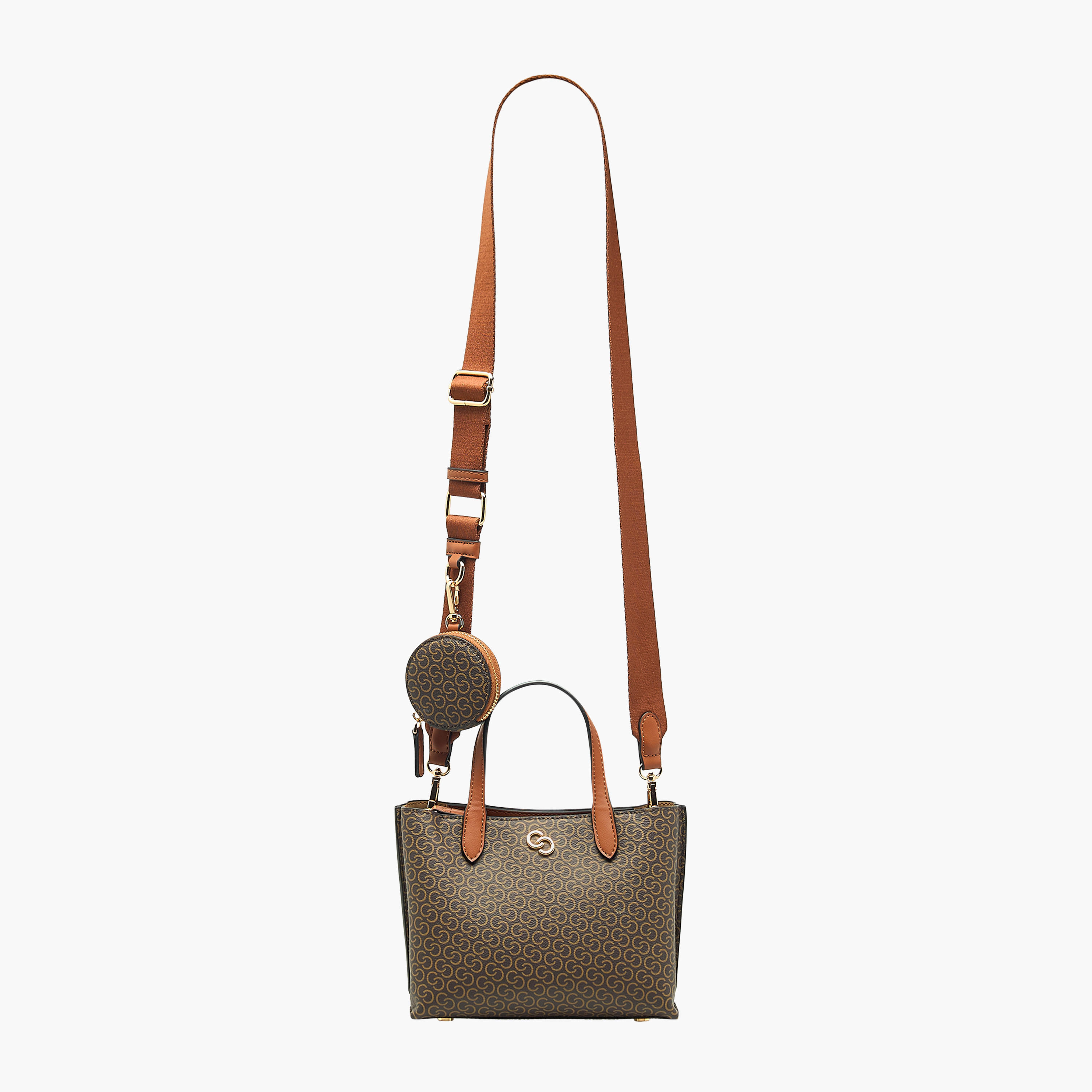 Celeste Monogram Print Tote Bag with Zip Closure and Coin Pouch-women-bagsandwallets-handbags-image-4