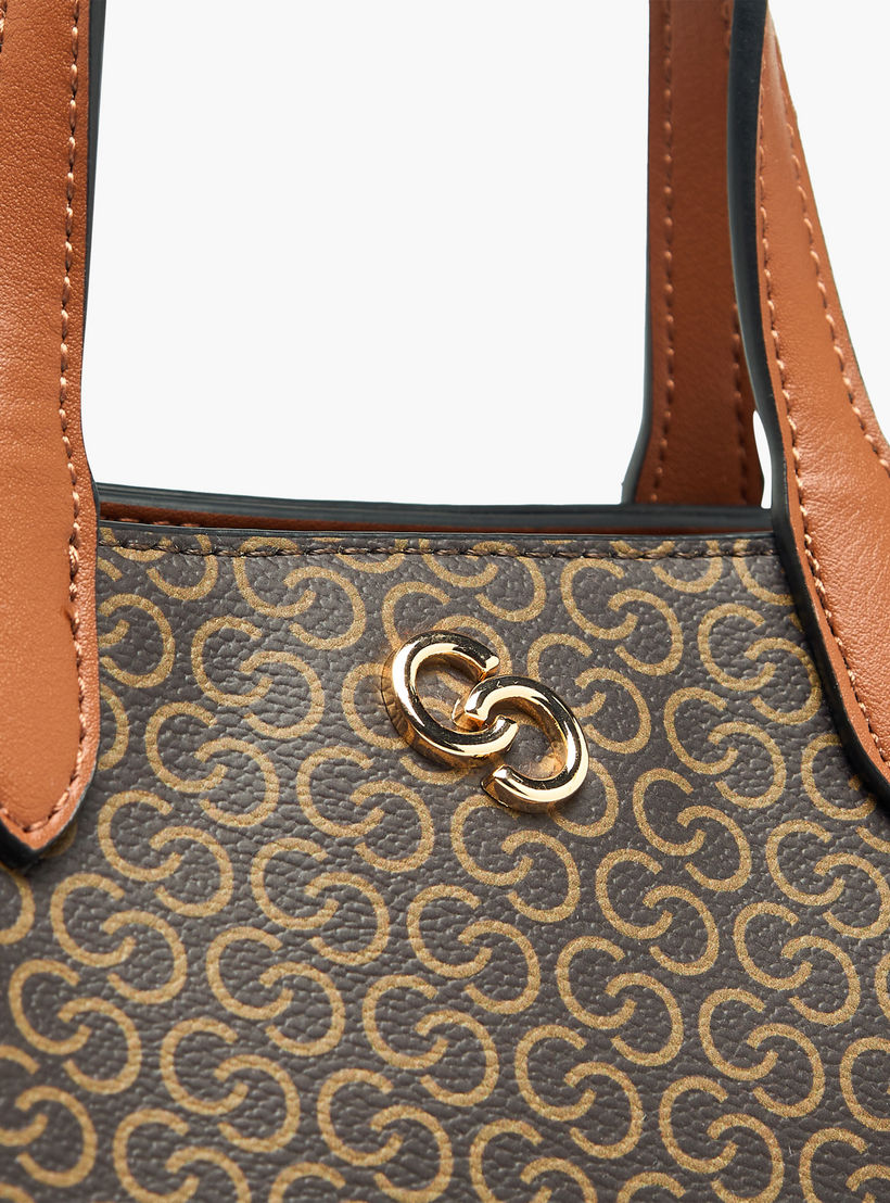 Celeste Monogram Print Tote Bag with Zip Closure and Coin Pouch-women-bagsandwallets-handbags-image-7