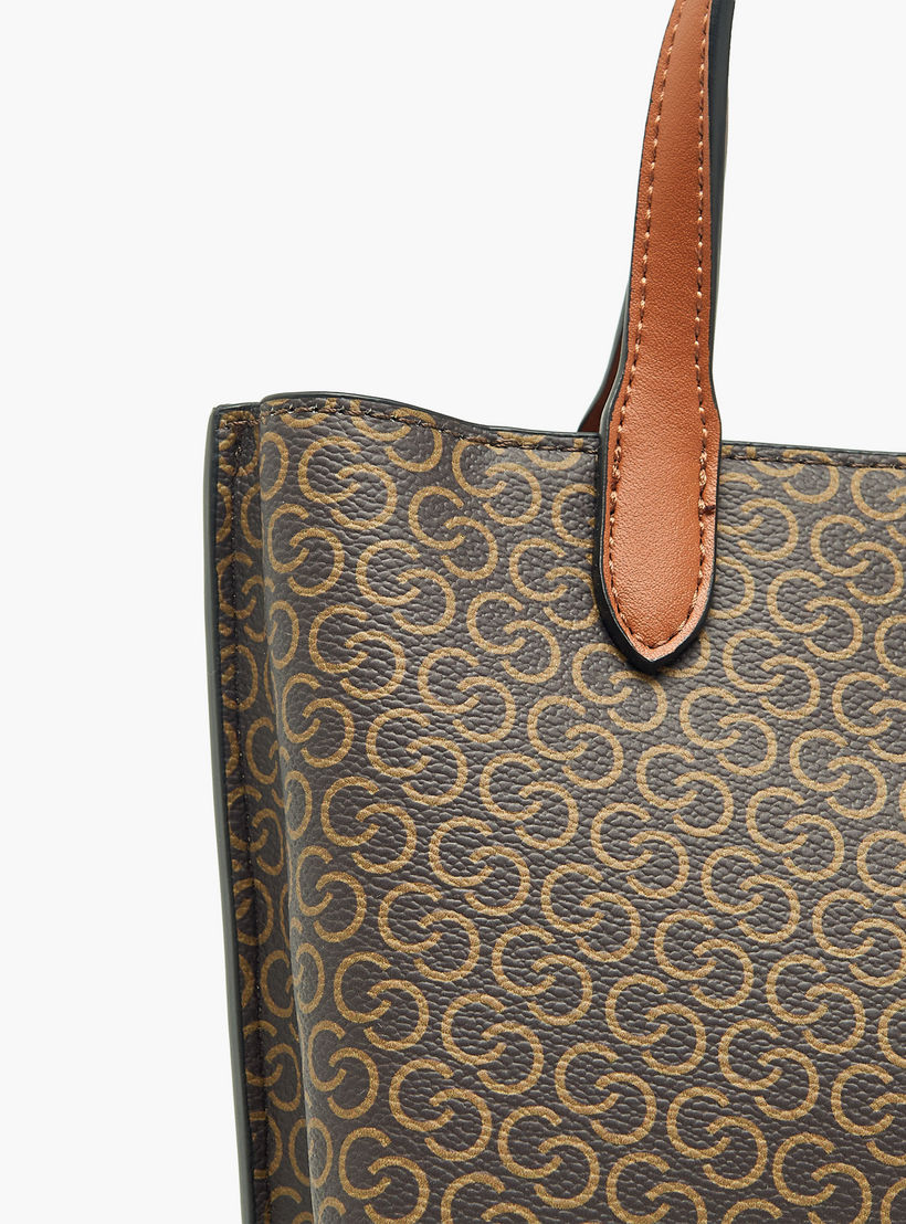 Celeste Monogram Print Tote Bag with Zip Closure and Coin Pouch-women-bagsandwallets-handbags-image-8