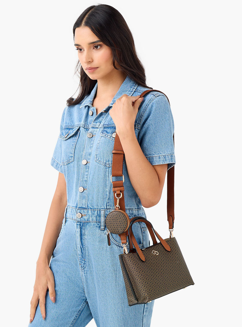 Celeste Monogram Print Tote Bag with Zip Closure and Coin Pouch-women-bagsandwallets-handbags-image-10