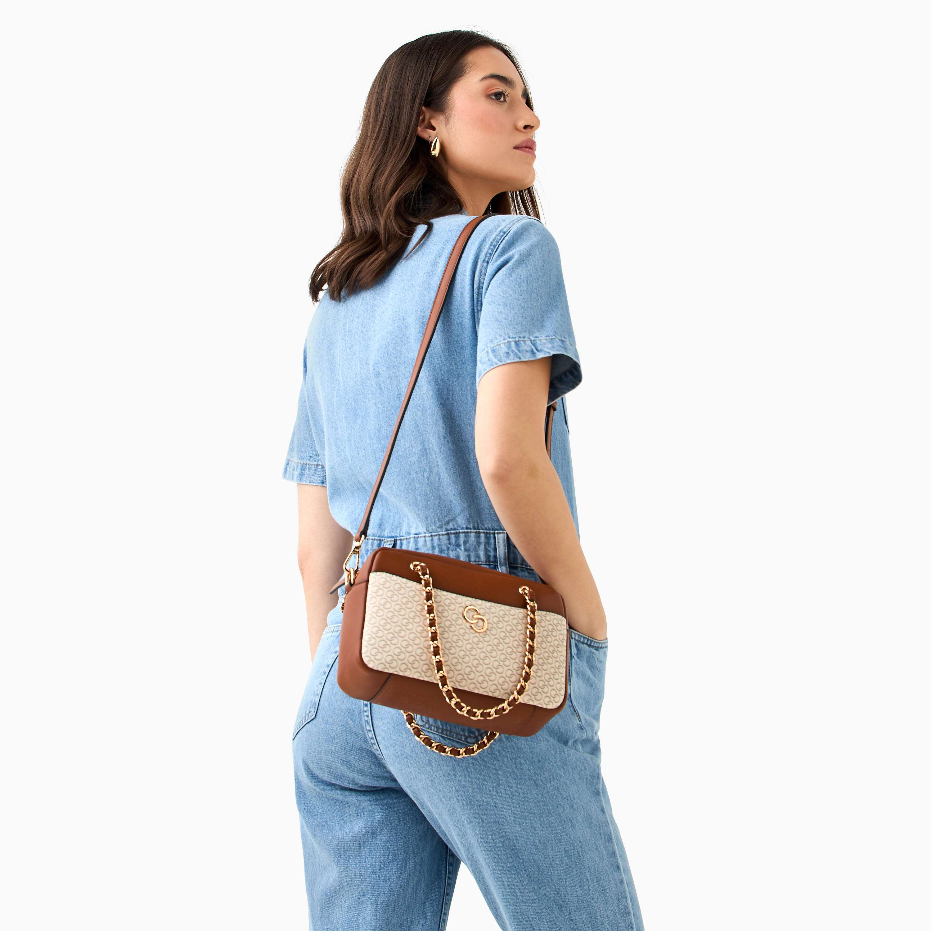 Celeste Monogram Print Crossbody Bag with Detachable Strap and Zip Closure-women-bagsandwallets-handbags-image-2