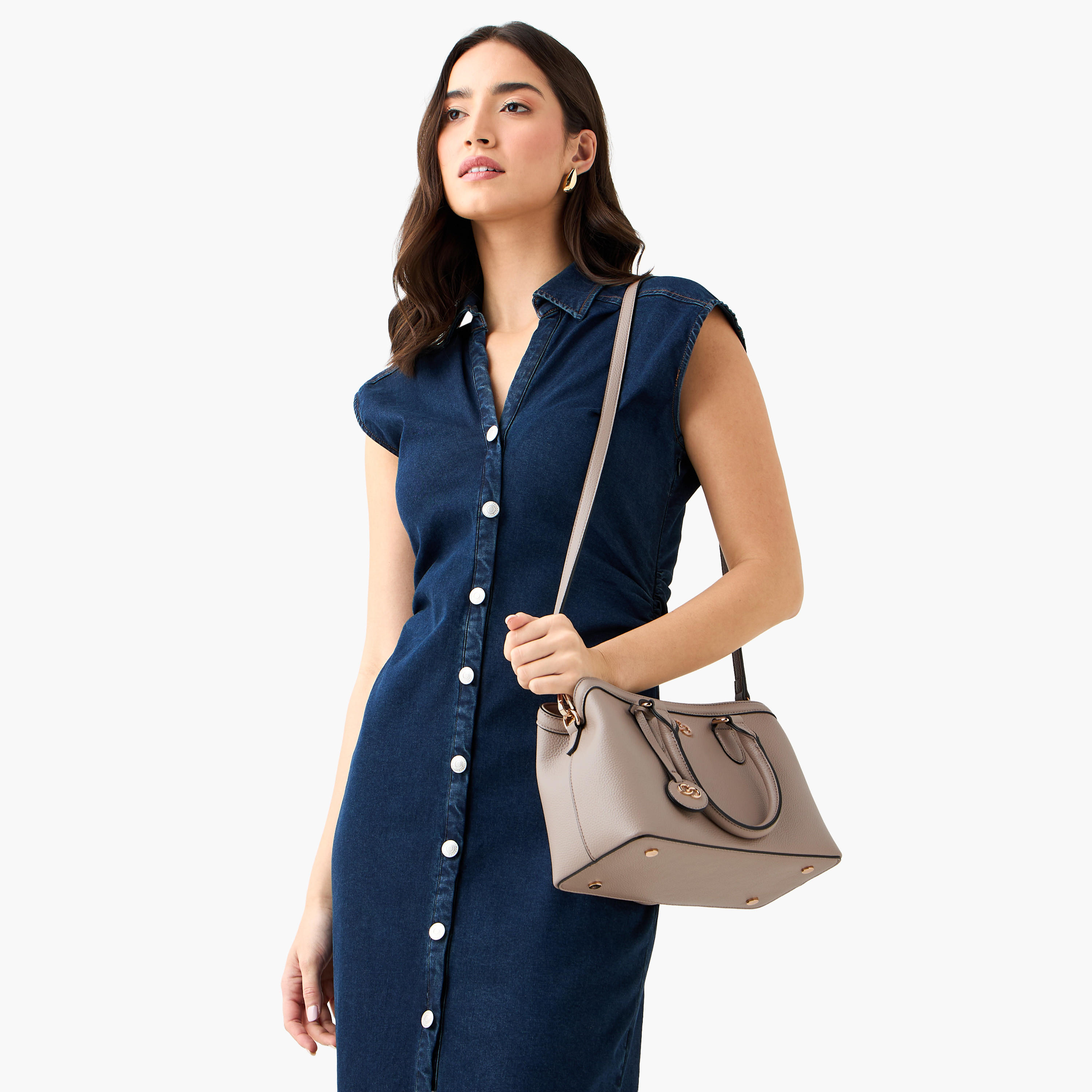 شنطة توتي سادة بحزام قابل للتعديل وسحاب إغلاق من سيليست-women-bagsandwallets-handbags-image-9