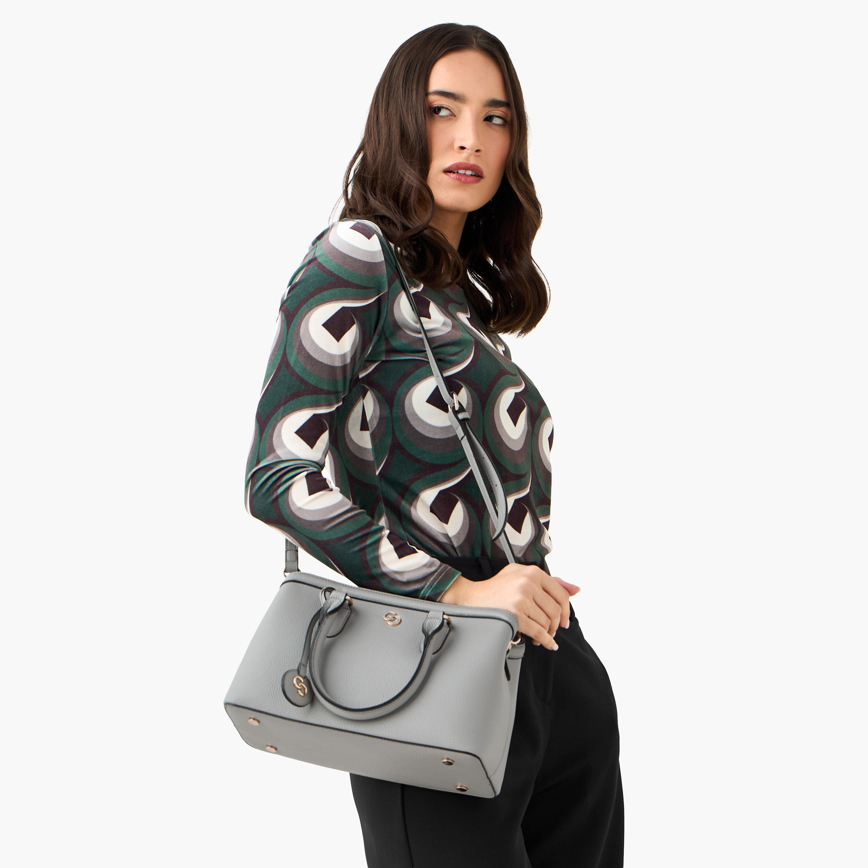 شنطة توتي سادة بحزام قابل للتعديل وسحاب إغلاق من سيليست-women-bagsandwallets-handbags-image-3