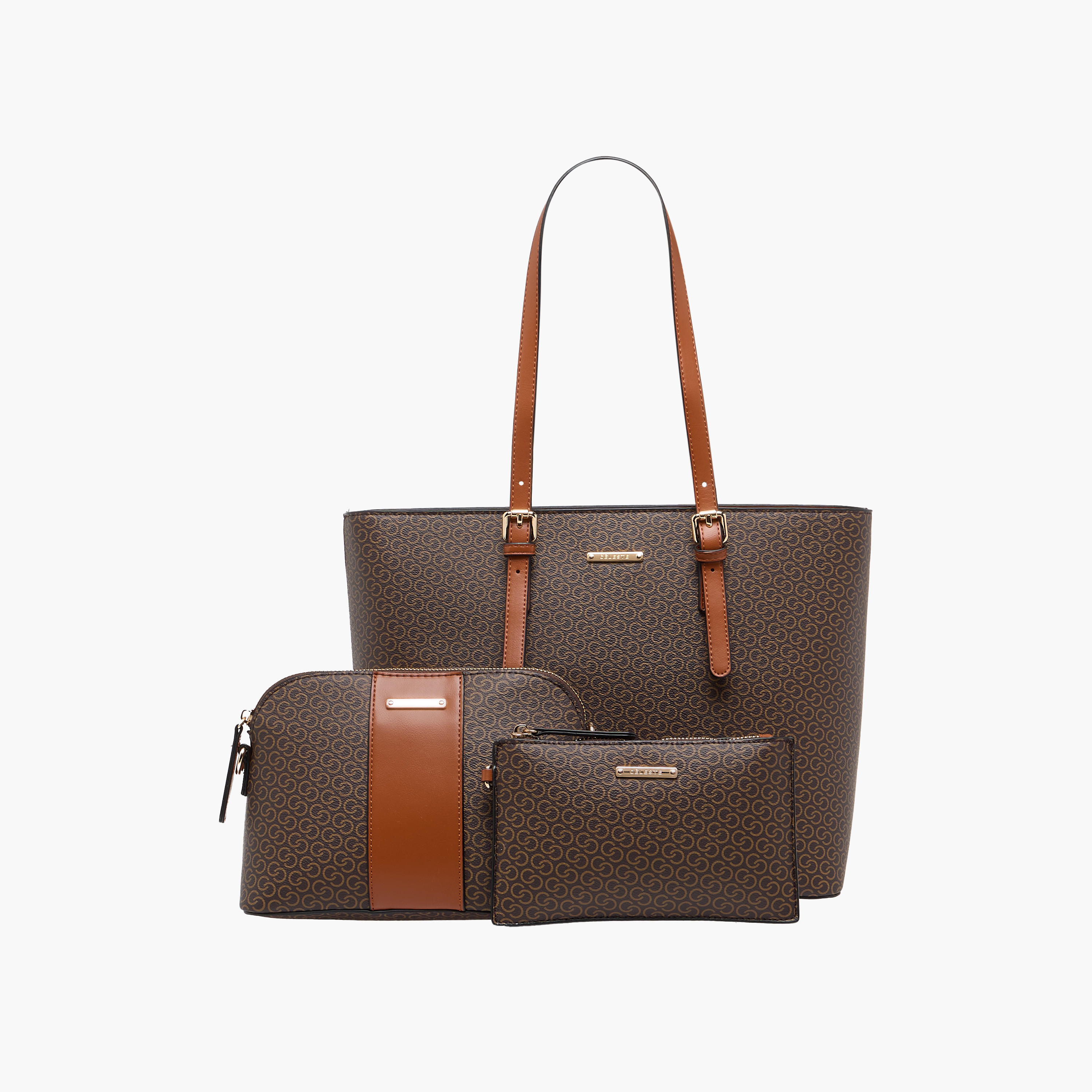 Celeste 3-Piece Monogram Print Bag Set-women-bagsandwallets-handbags-image-1