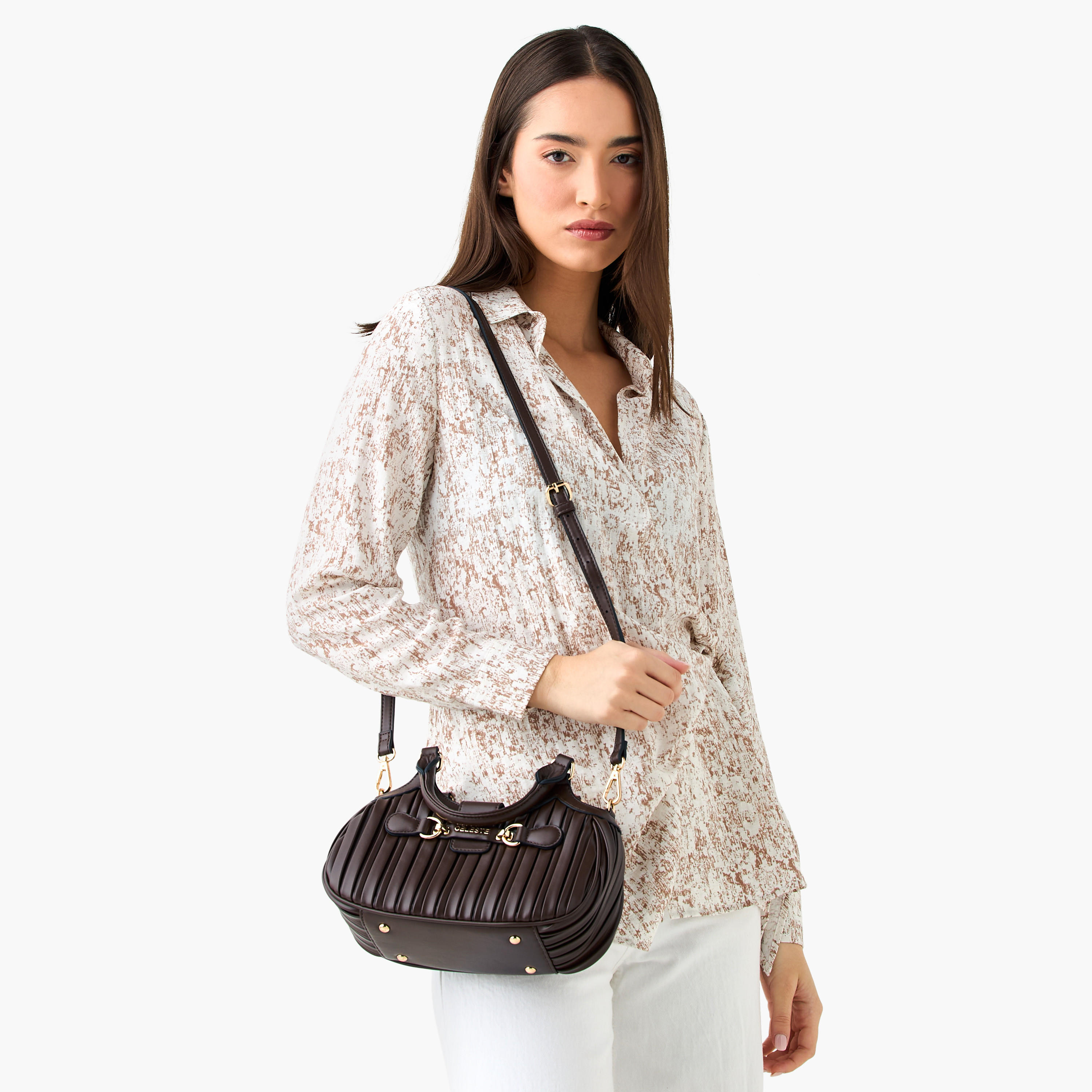 Celeste Pleated Tote Bag with Zip Closure-women-bagsandwallets-handbags-image-2