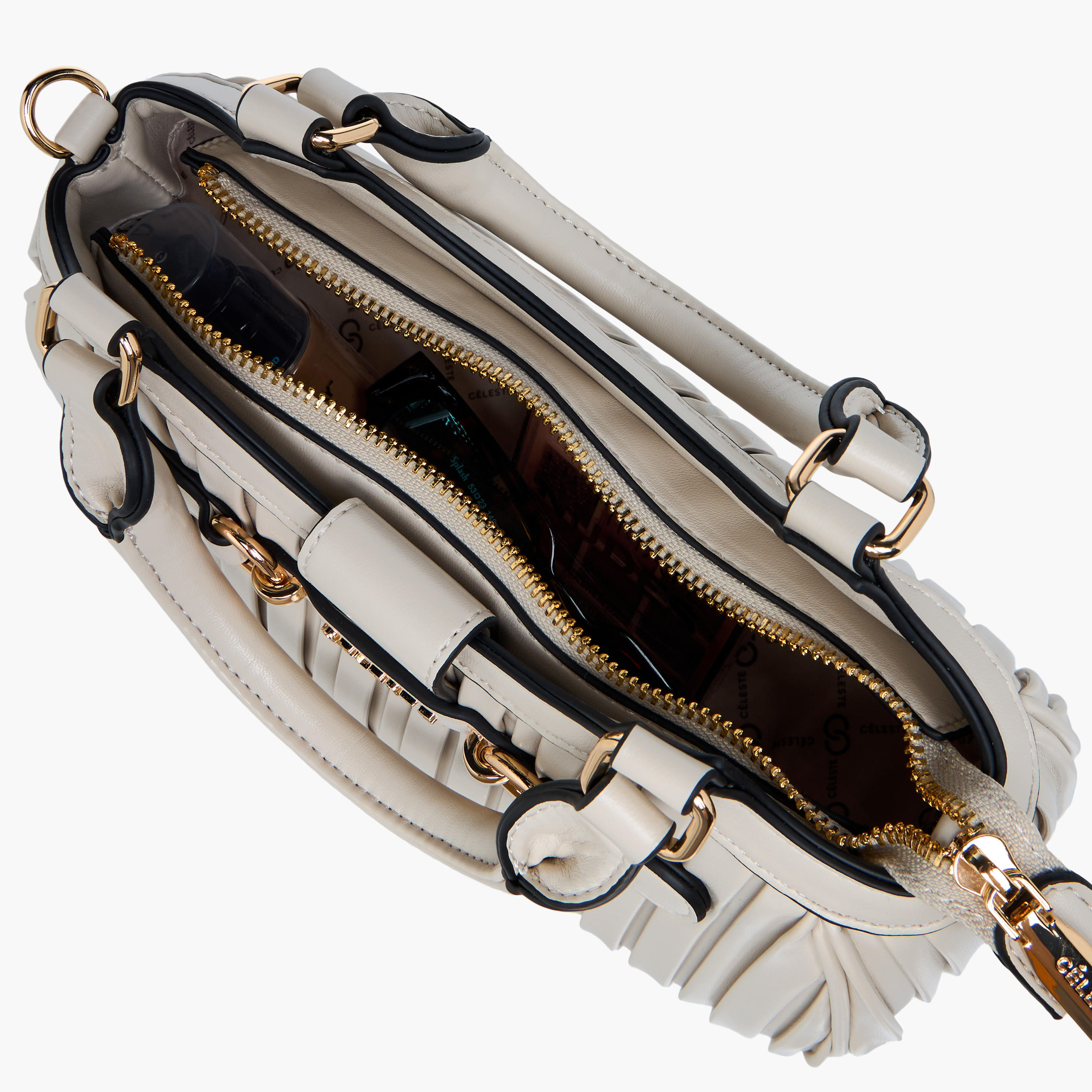 Celeste Pleated Tote Bag with Zip Closure-women-bagsandwallets-handbags-image-10
