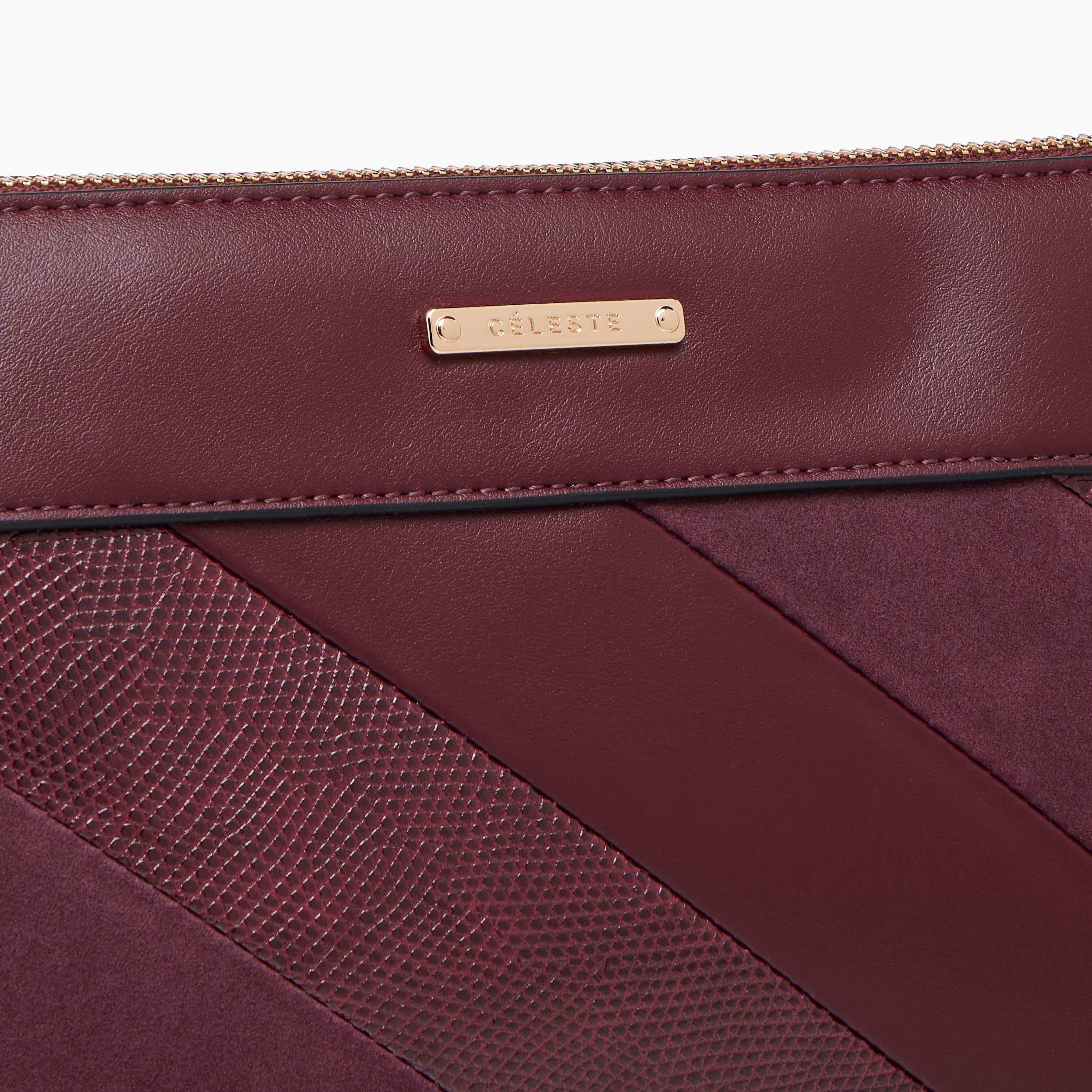 Celeste Textured Clutch with Zip Closure and Wrist Strap-women-bagsandwallets-handbags-image-3