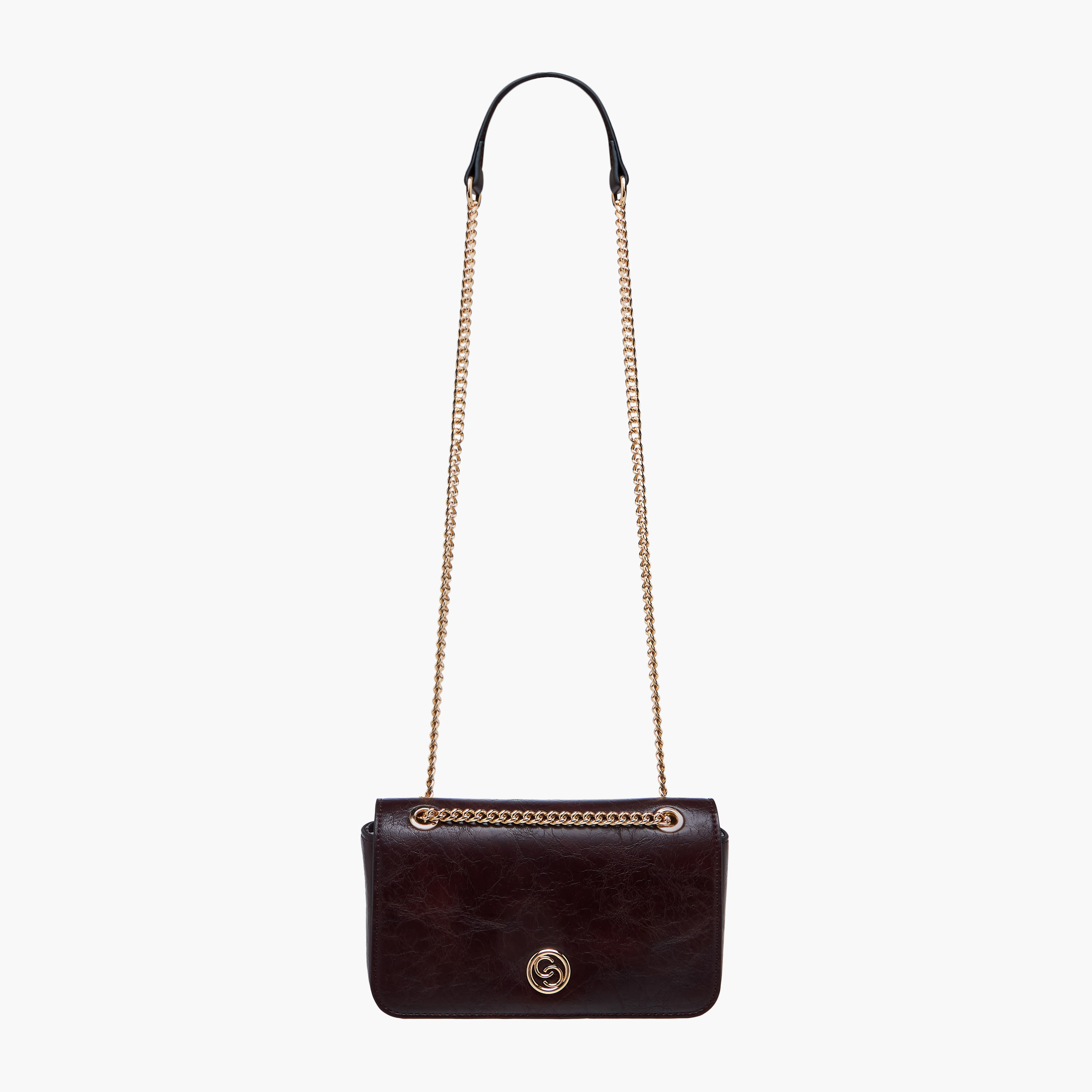 Celeste Textured Crossbody Bag with Chain Strap-women-bagsandwallets-handbags-image-3
