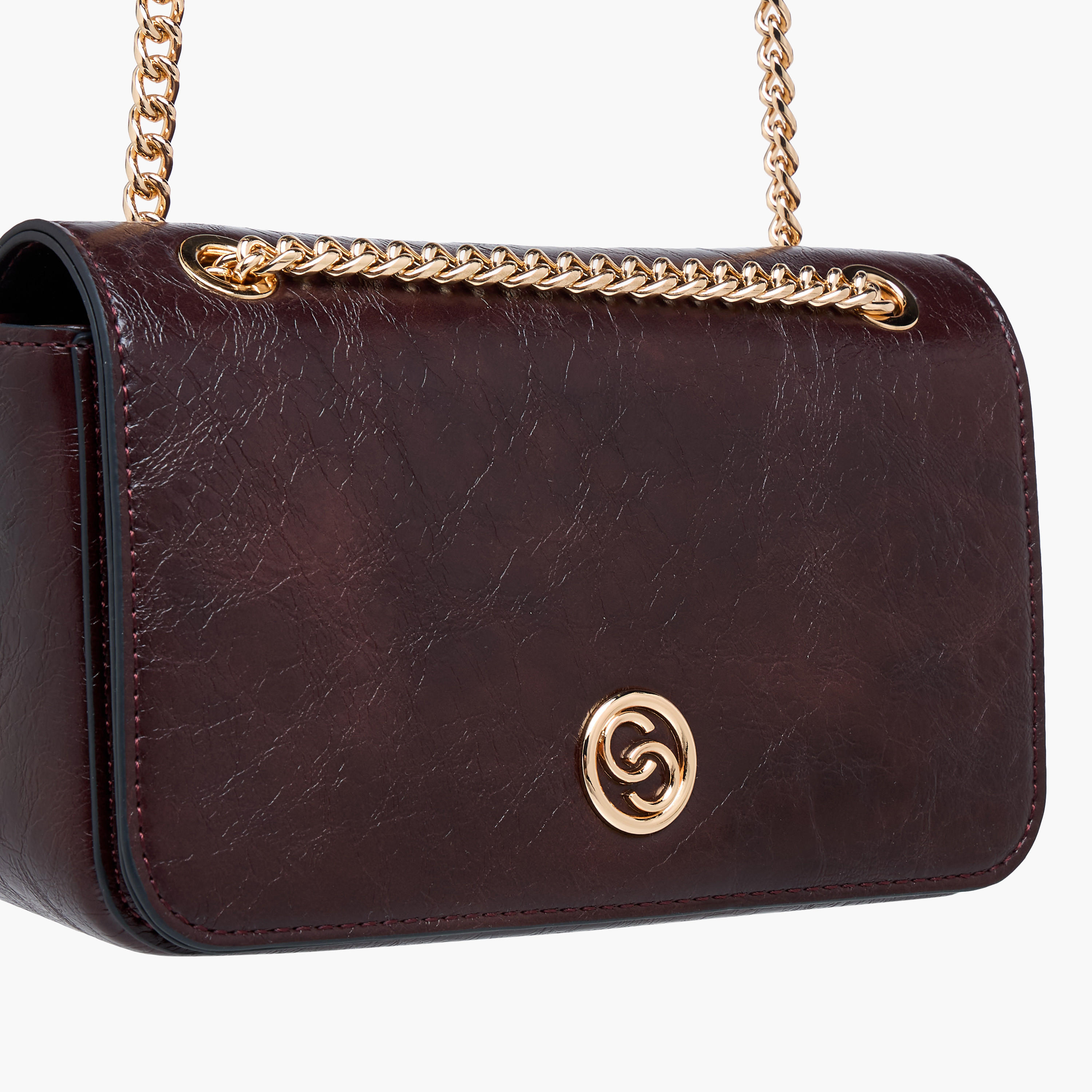 Celeste Textured Crossbody Bag with Chain Strap-women-bagsandwallets-handbags-image-5