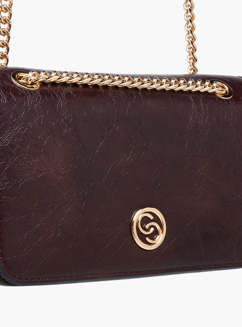 Celeste Textured Crossbody Bag with Chain Strap-women-bagsandwallets-handbags-image-5