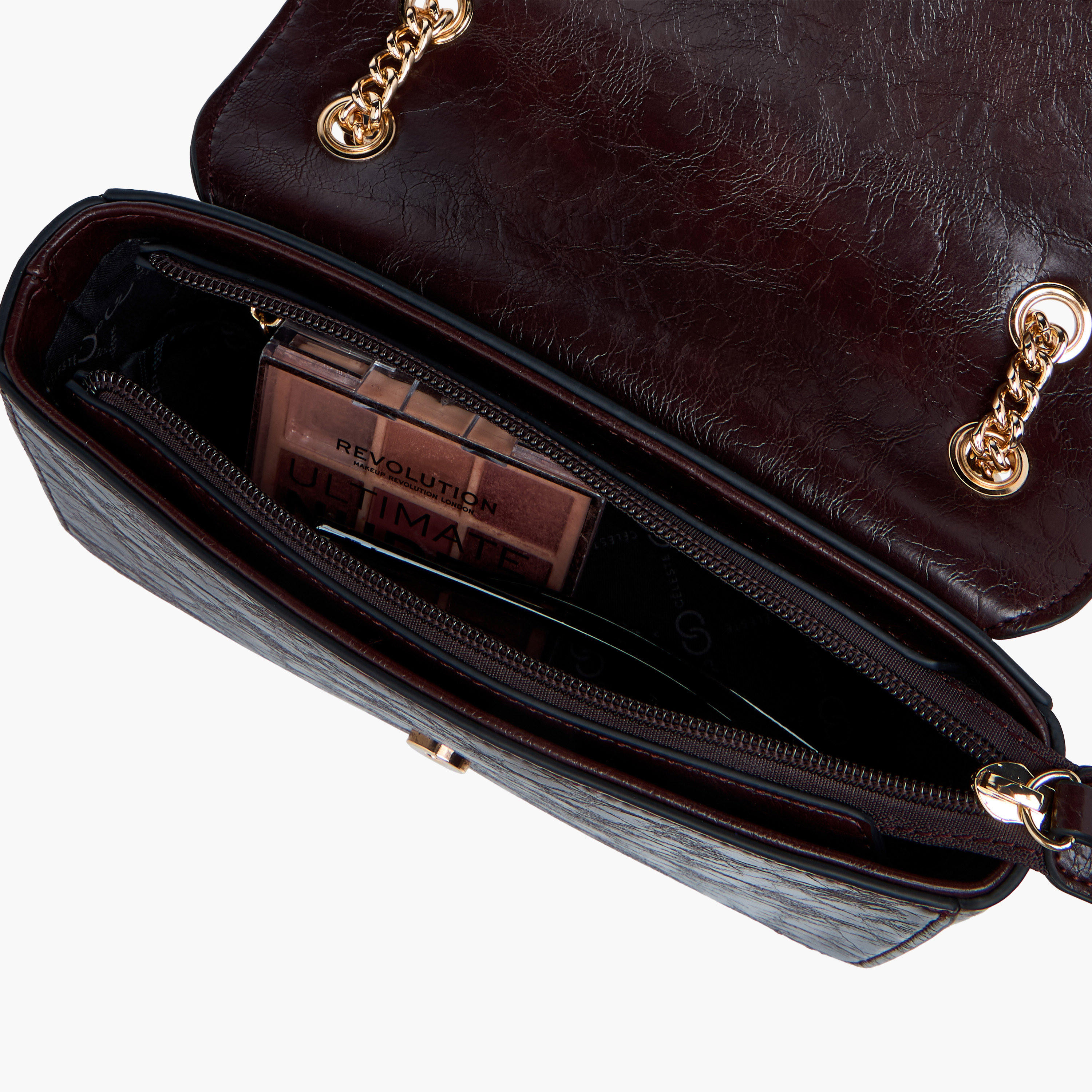 Celeste Textured Crossbody Bag with Chain Strap-women-bagsandwallets-handbags-image-8