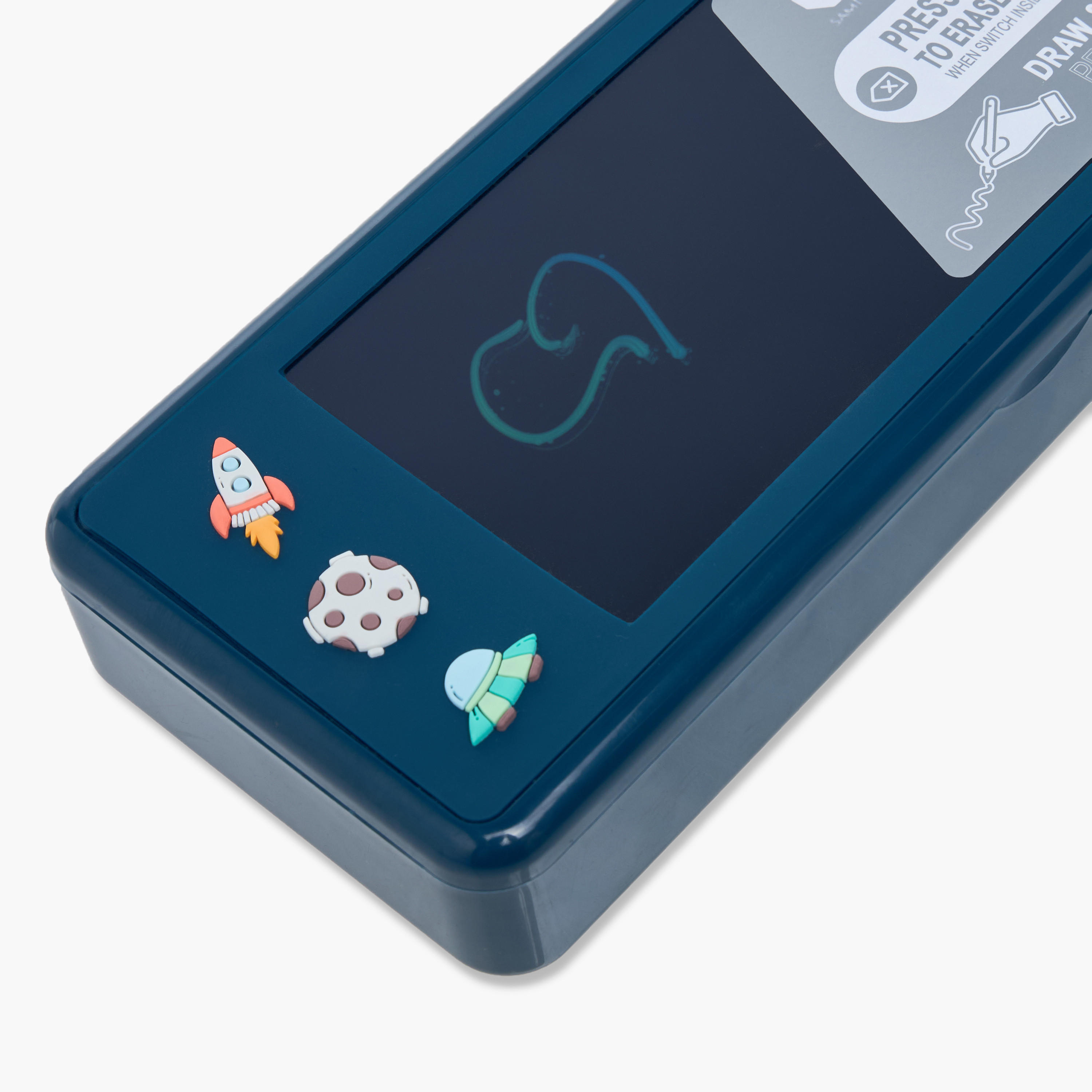 Astronaut Accent Pencil Box with LCD Draw Pad and Pen-school-stationery-pencilcases-image-3