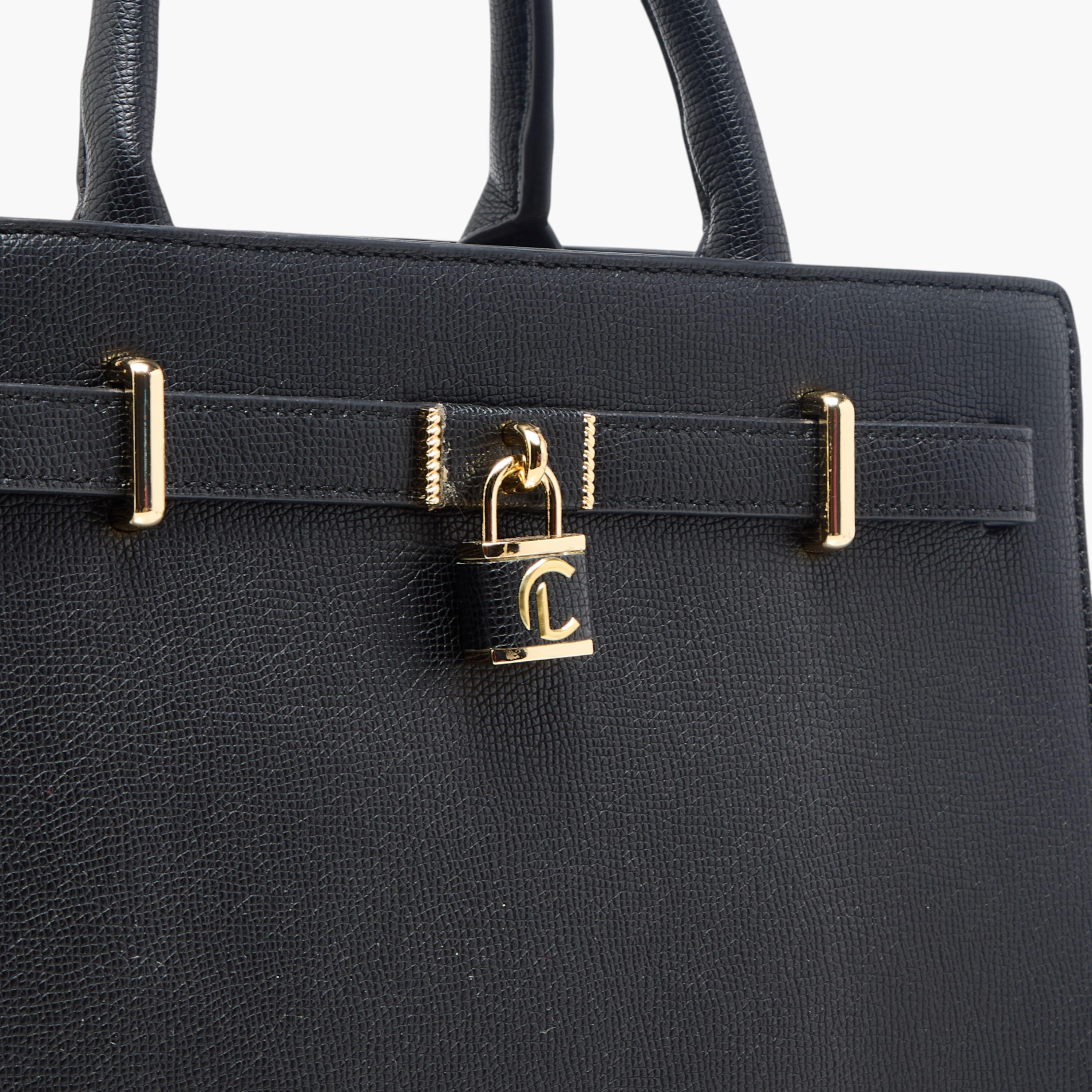 شنطة توتي سادة بمقبض مزدوج وحزام قابل للفصل من لو كونفورت-women-bagsandwallets-handbags-image-5