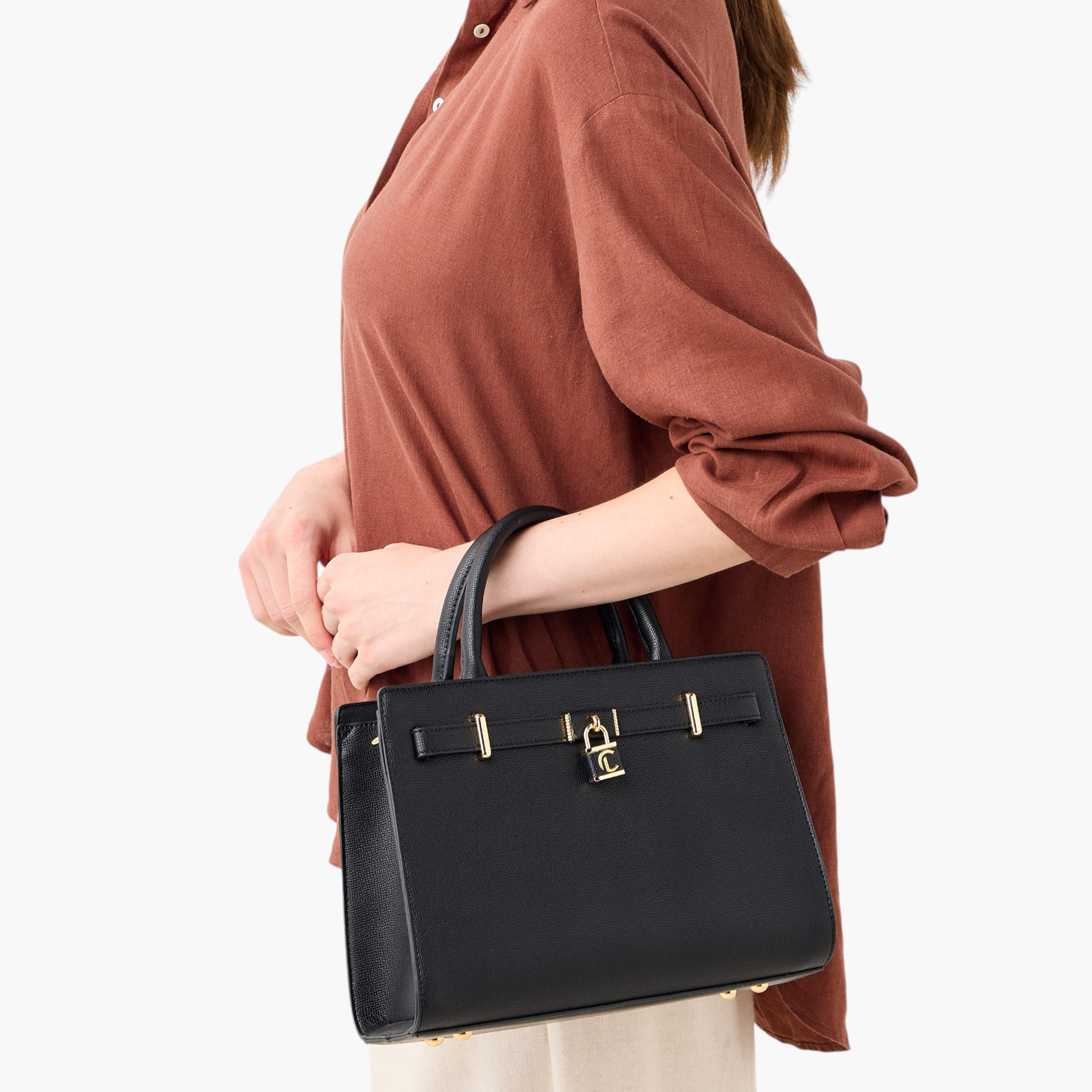 Le Confort Solid Tote Bag with Double Handles and Detachable Strap-women-bagsandwallets-handbags-image-8