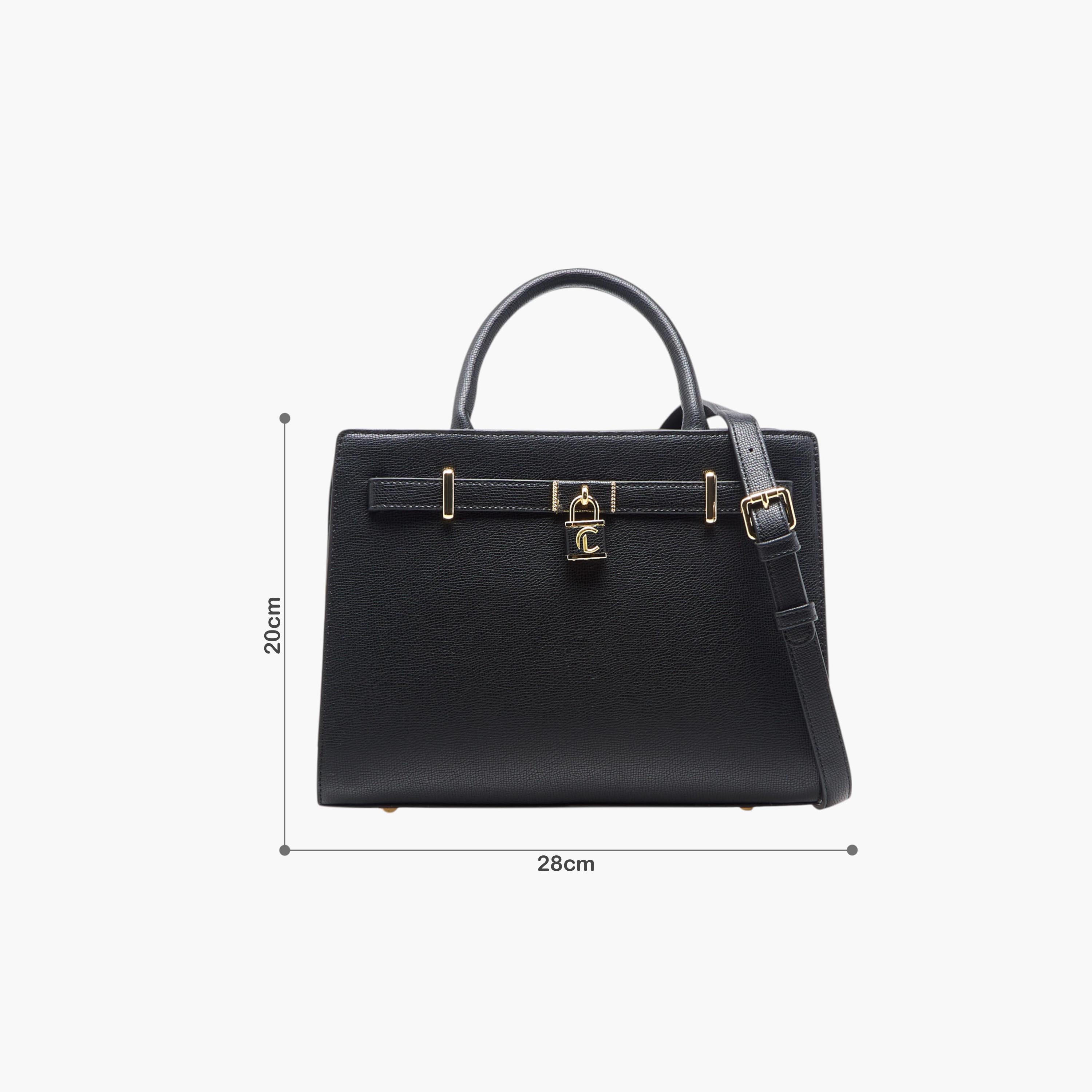 Le Confort Solid Tote Bag with Double Handles and Detachable Strap-women-bagsandwallets-handbags-image-2